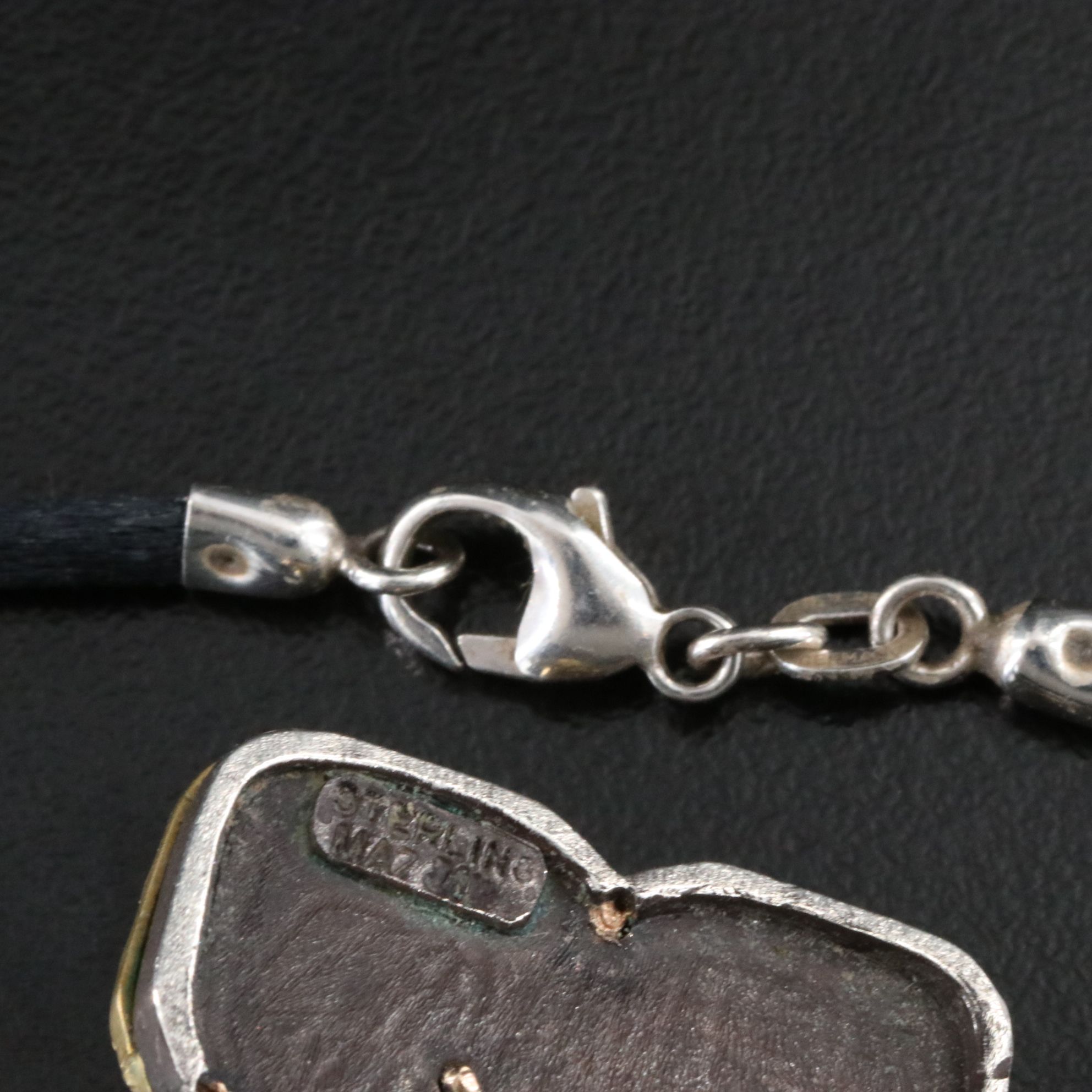 MAZ Sterling Pearl Quatrefoil Pendant Necklace with 14K Accent