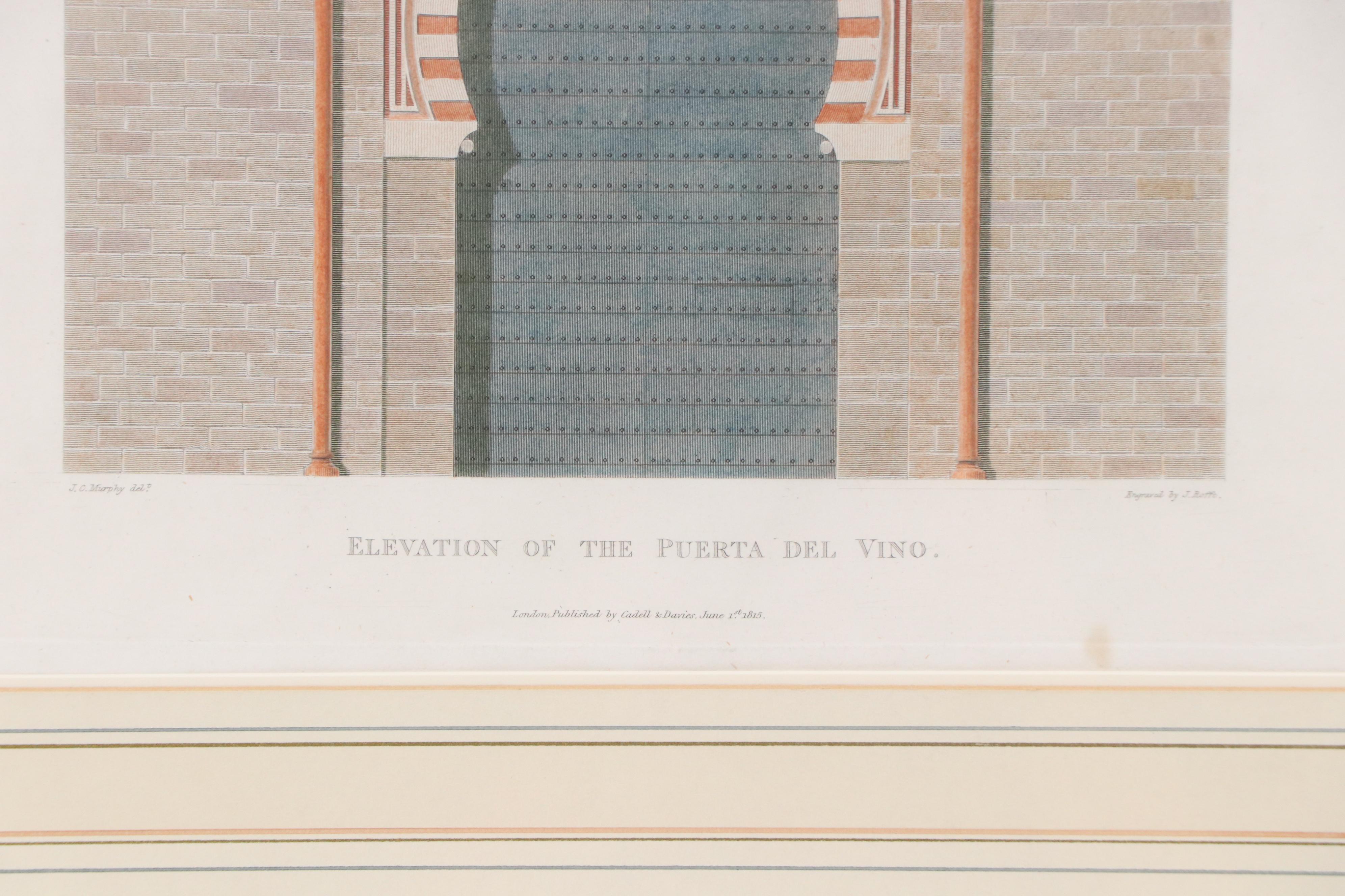 Hand-Colored Engraving Bookplates from "The Arabian Antiquities of Spain," 1815