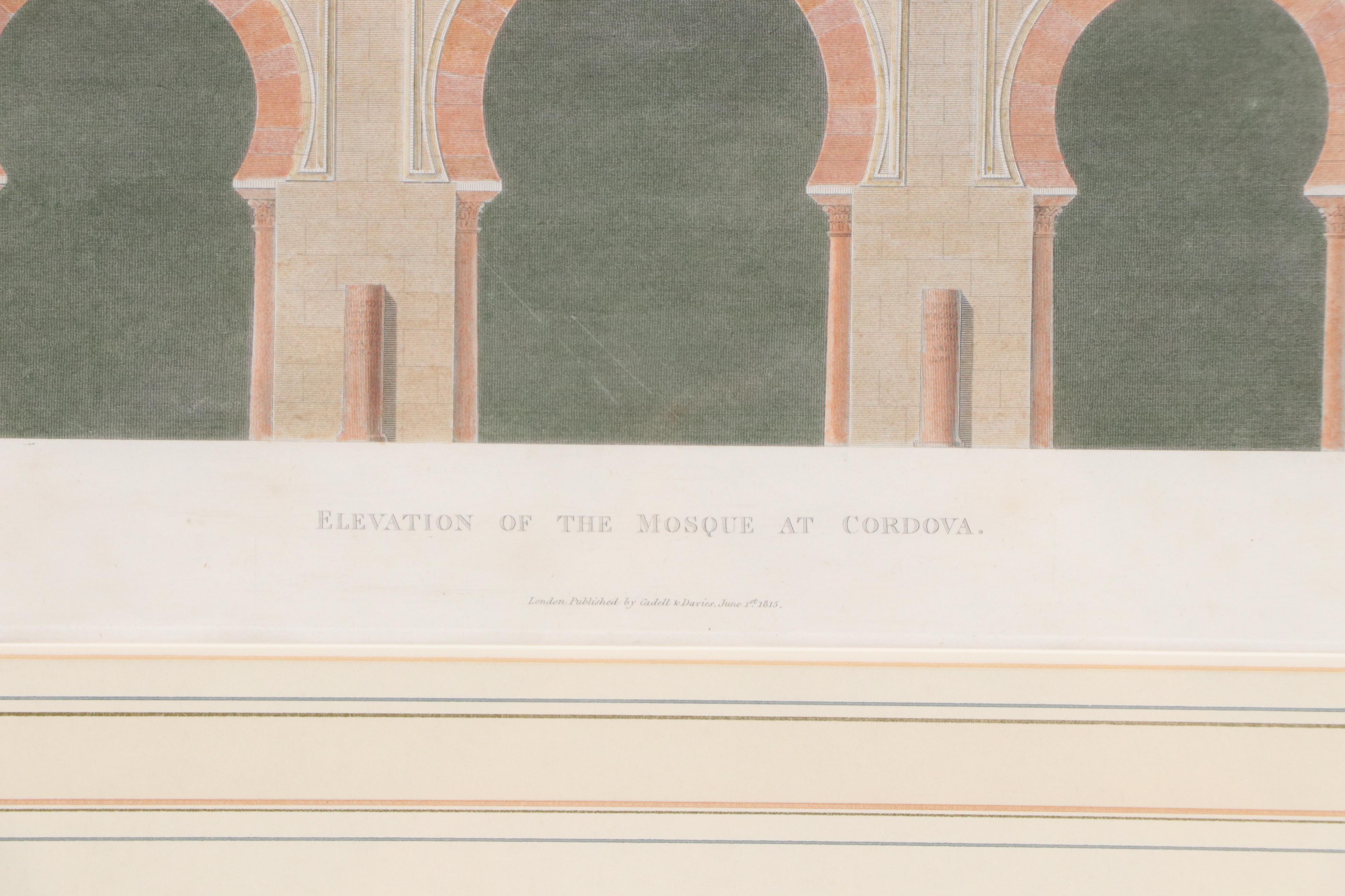 Hand-Colored Engraving Bookplates from "The Arabian Antiquities of Spain," 1815