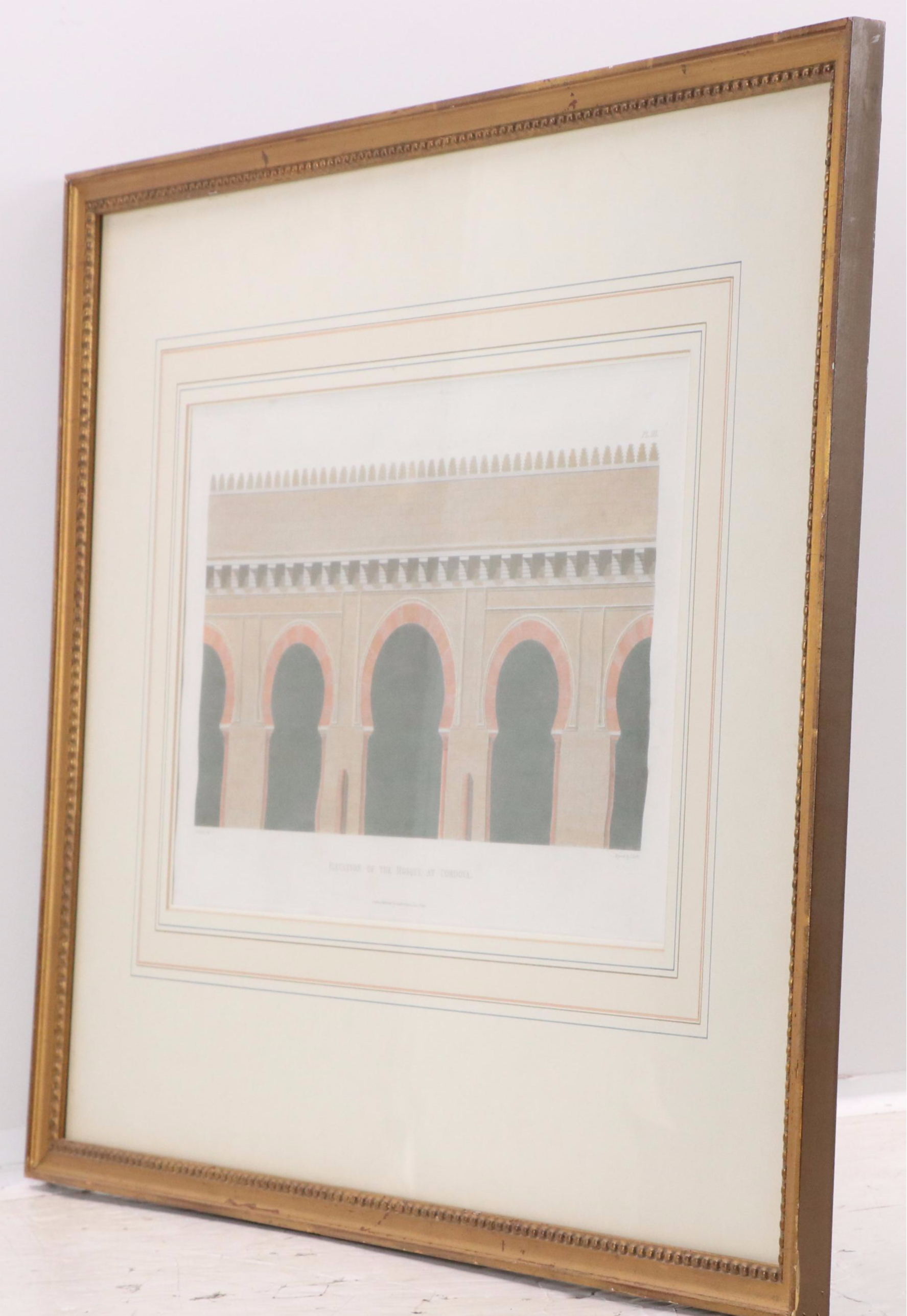 Hand-Colored Engraving Bookplates from "The Arabian Antiquities of Spain," 1815