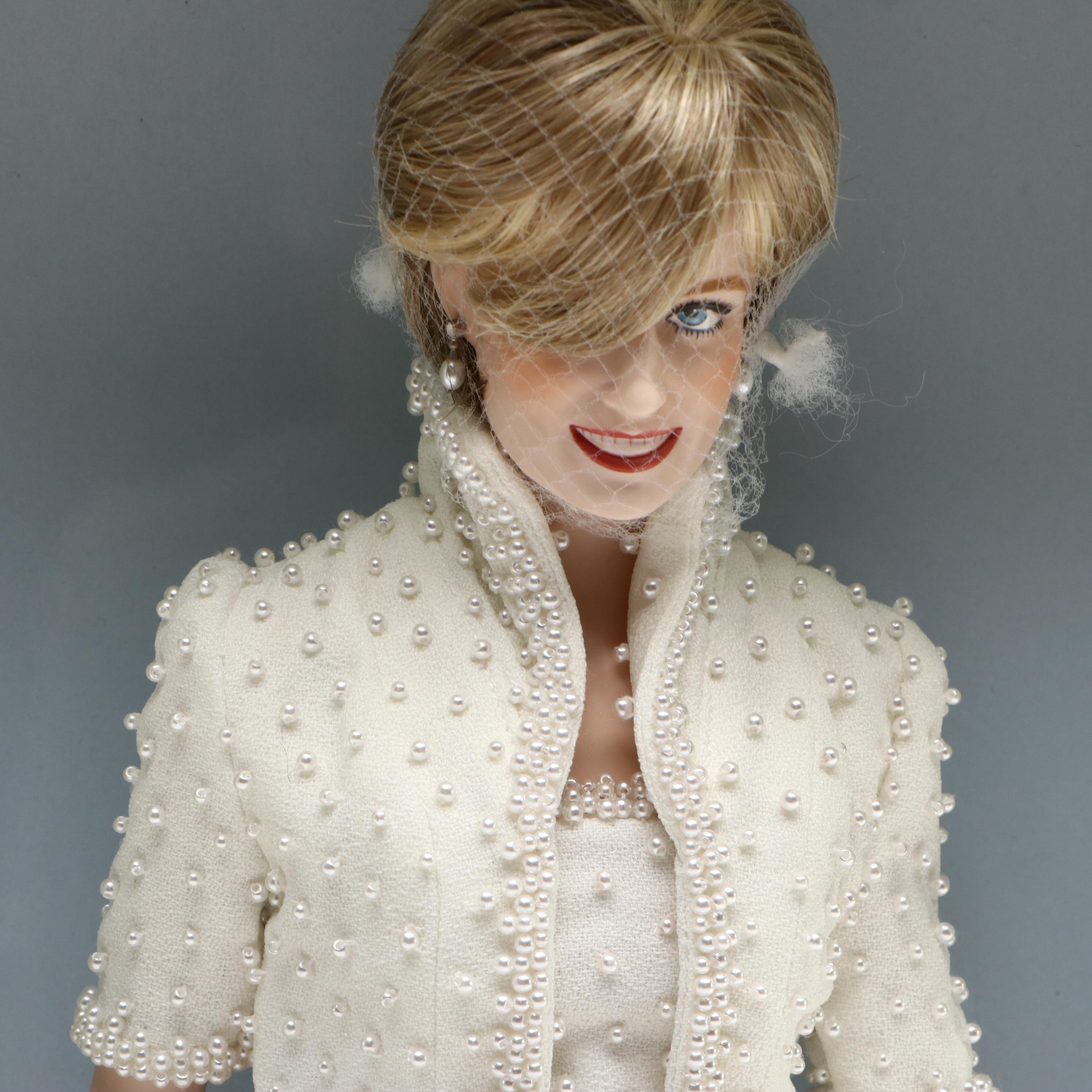 The Franklin Mint Princess Diana and Jackie Kennedy Portrait Dolls