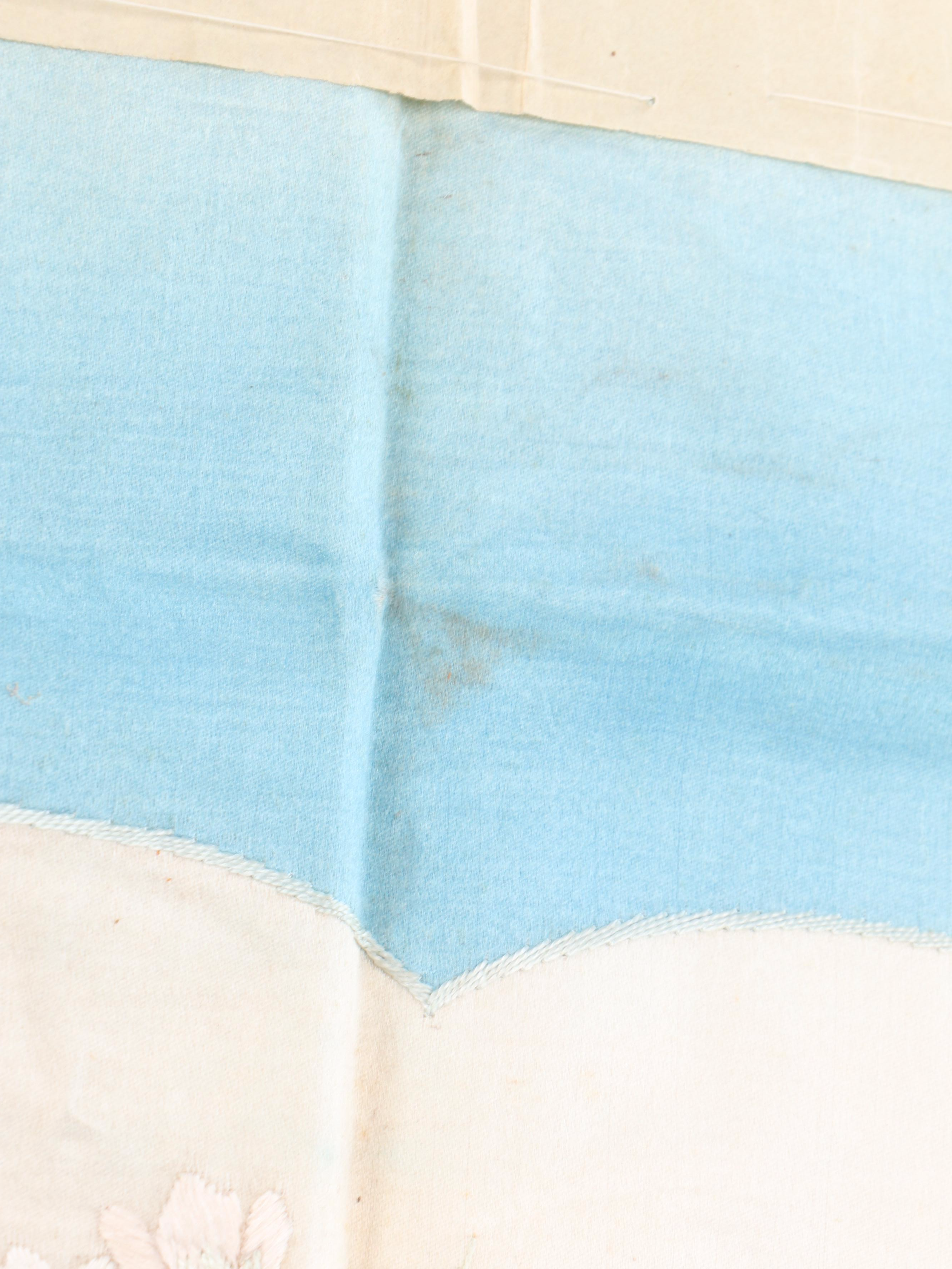 Chinese Floral Embroidered Silk Panel, Early 20th Century