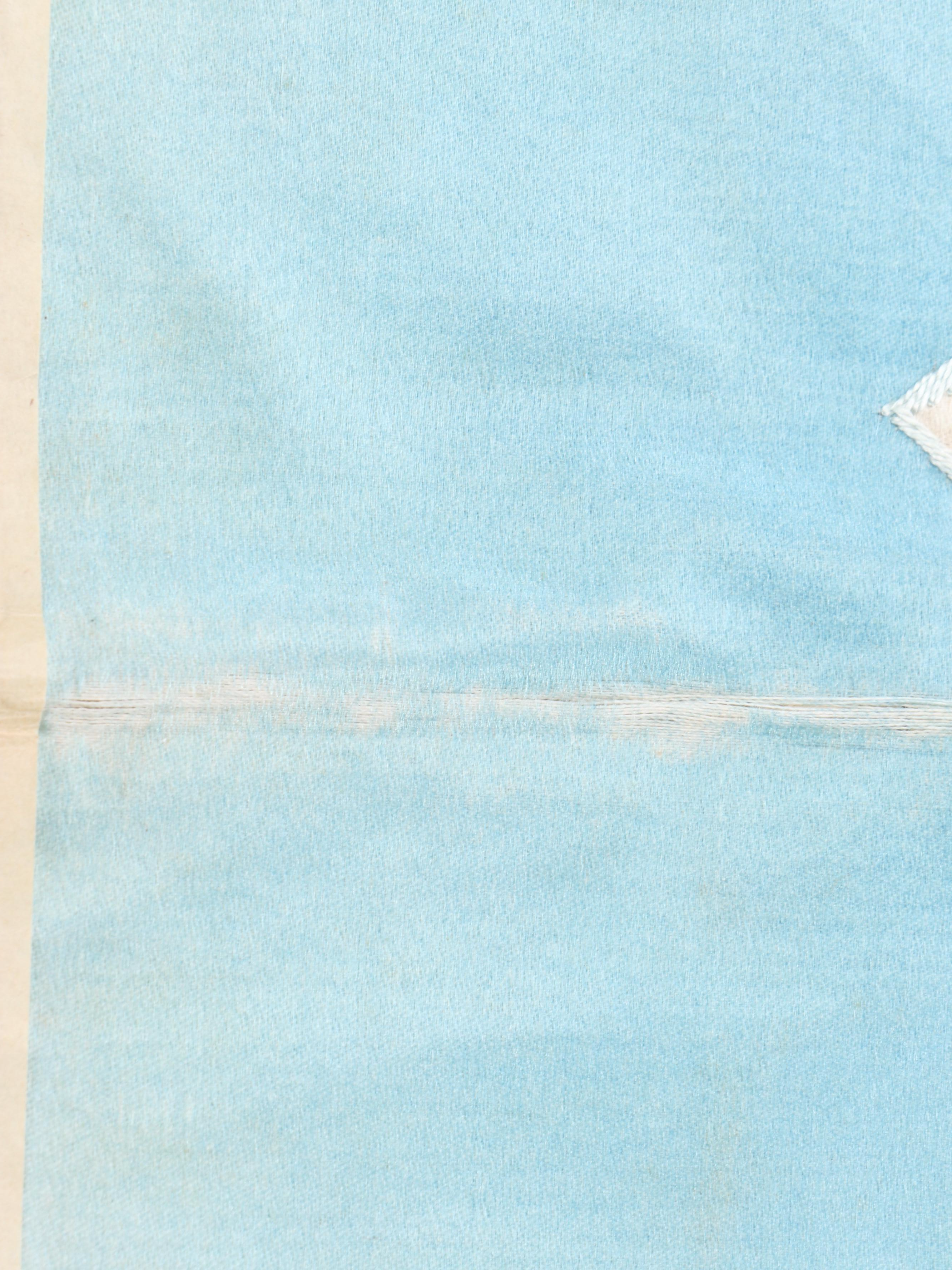 Chinese Floral Embroidered Silk Panel, Early 20th Century