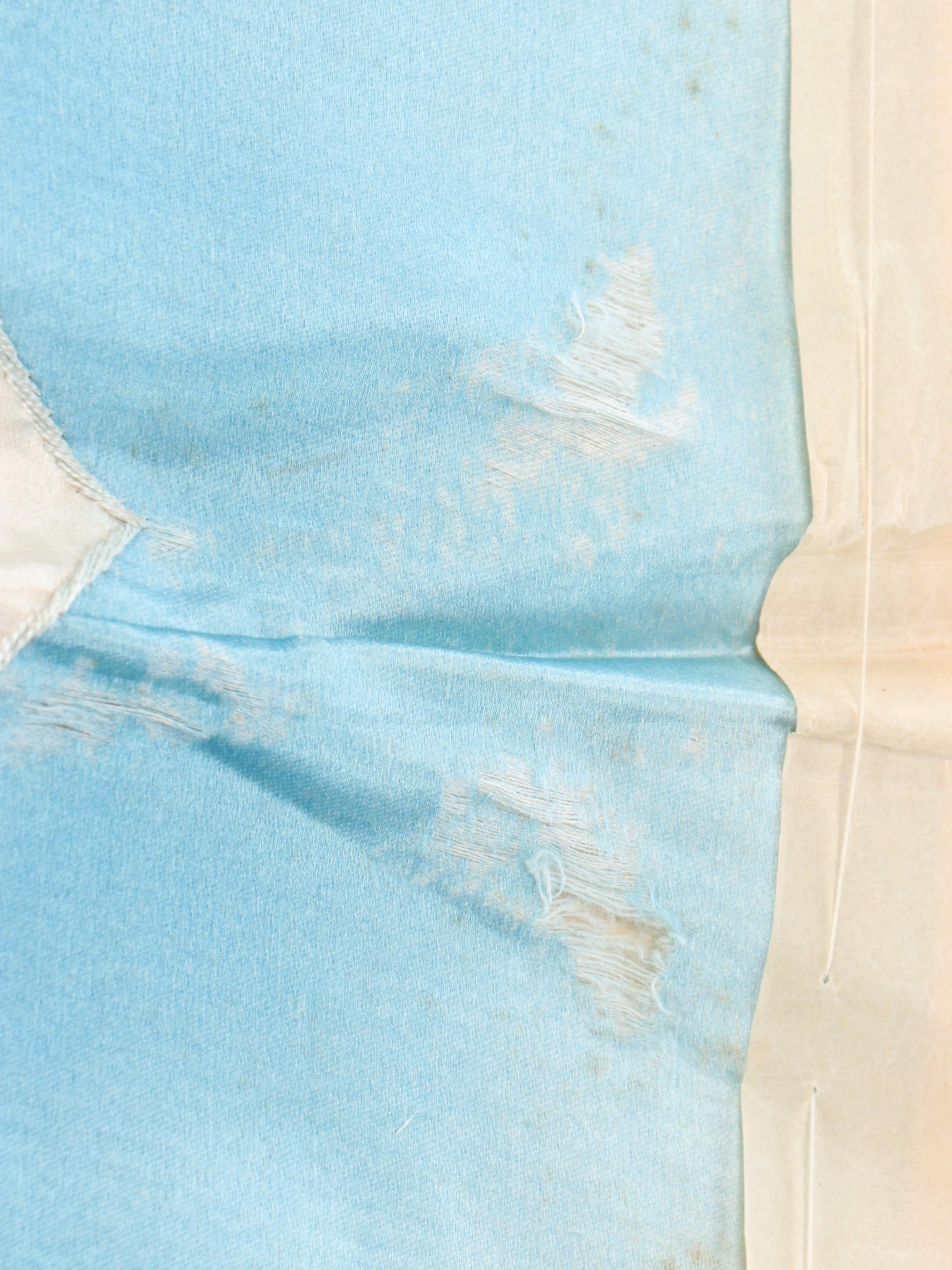 Chinese Floral Embroidered Silk Panel, Early 20th Century