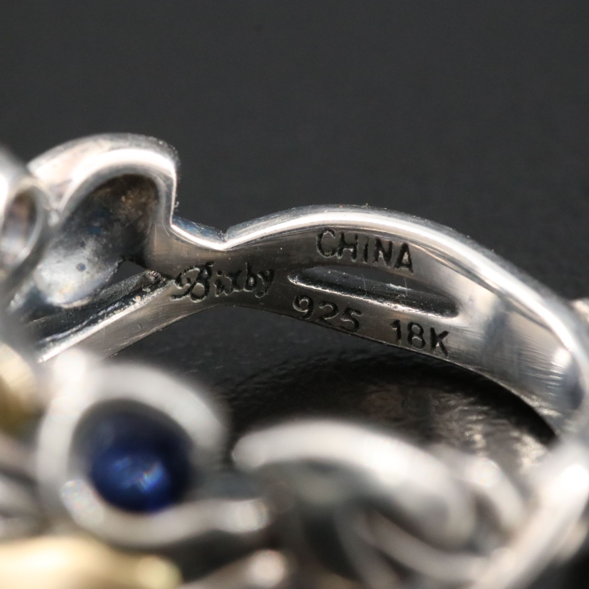 Barbara Bixby Sterling Sapphire Ring with 18K Accents