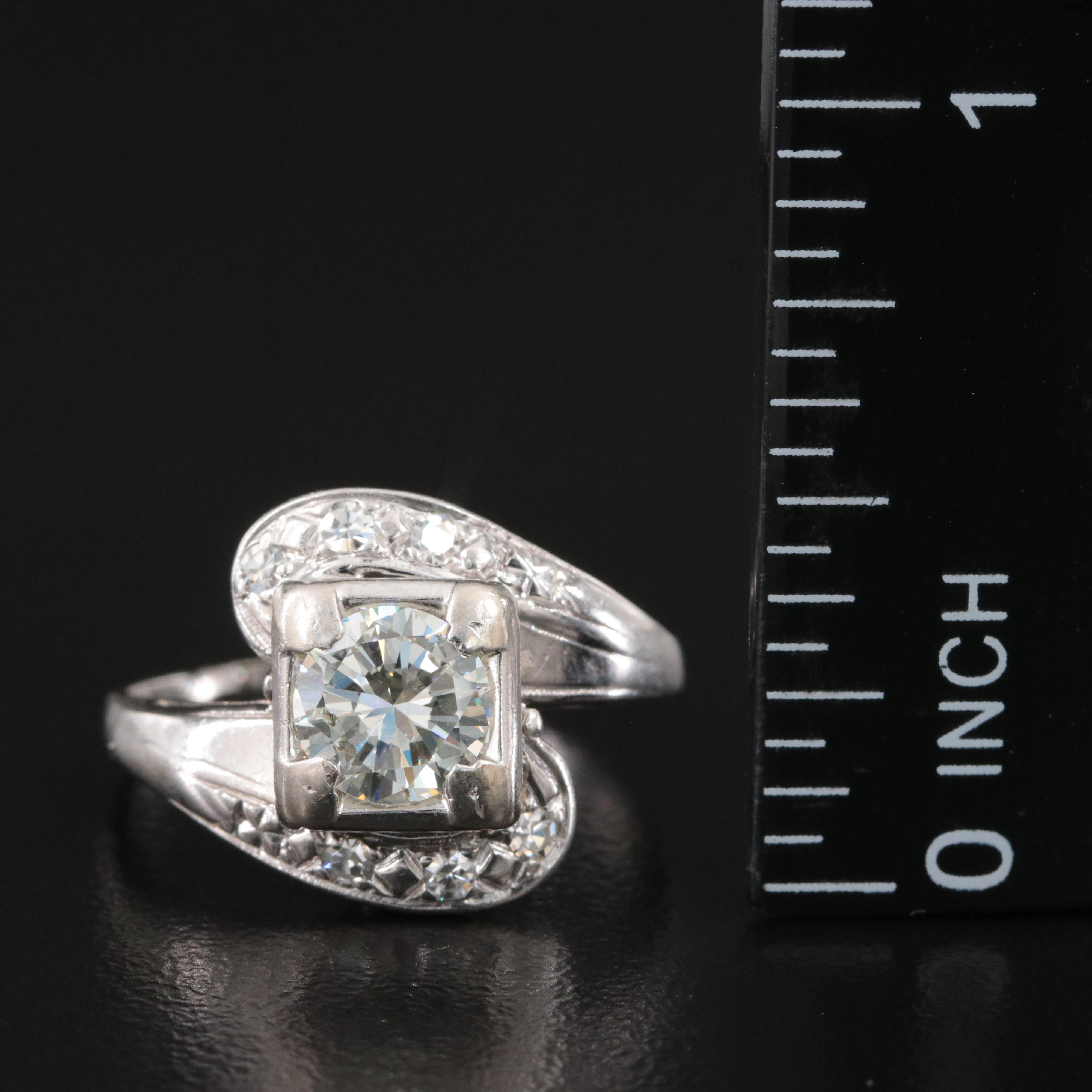 Vintage 14K 0.96 CTW Diamond Ring