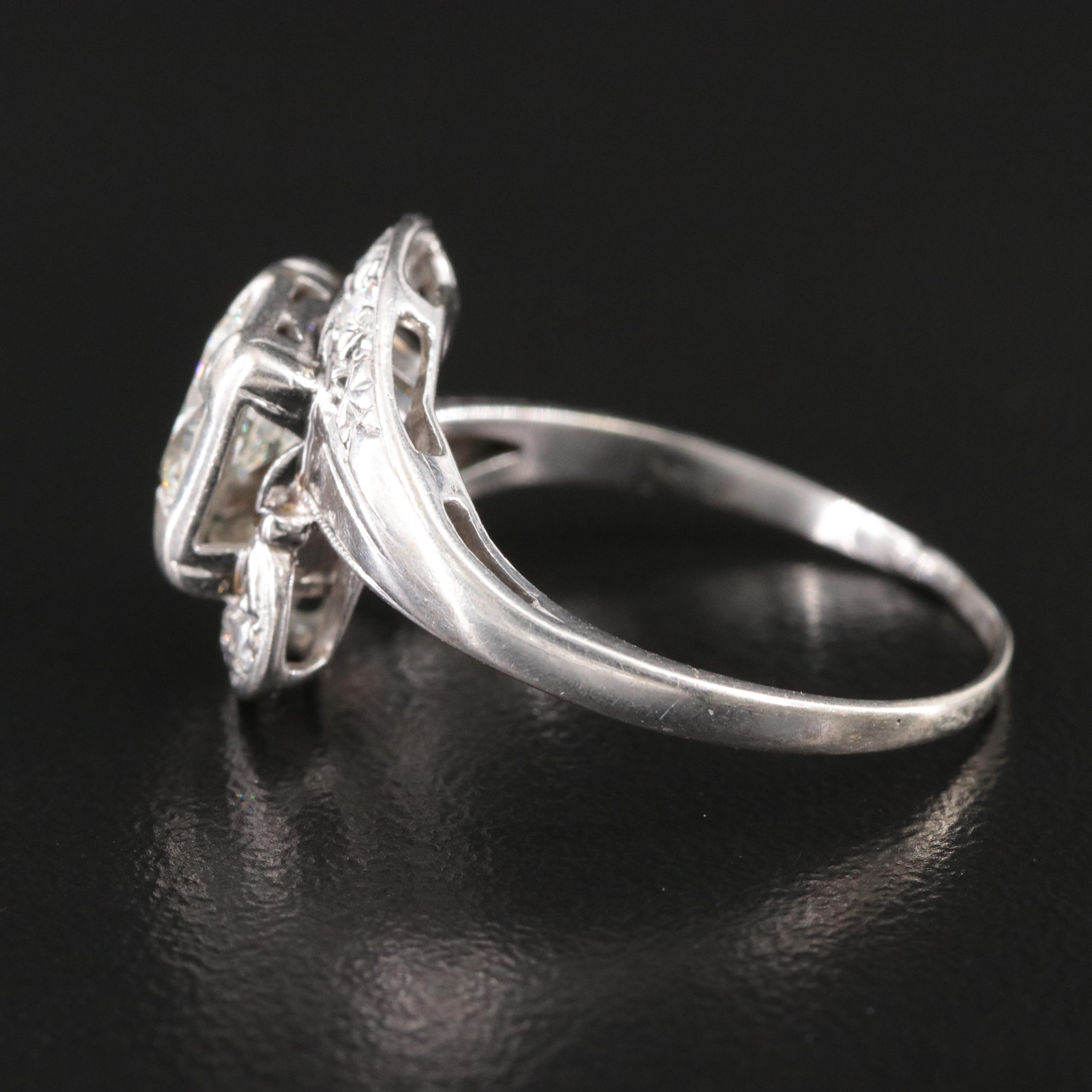 Vintage 14K 0.96 CTW Diamond Ring