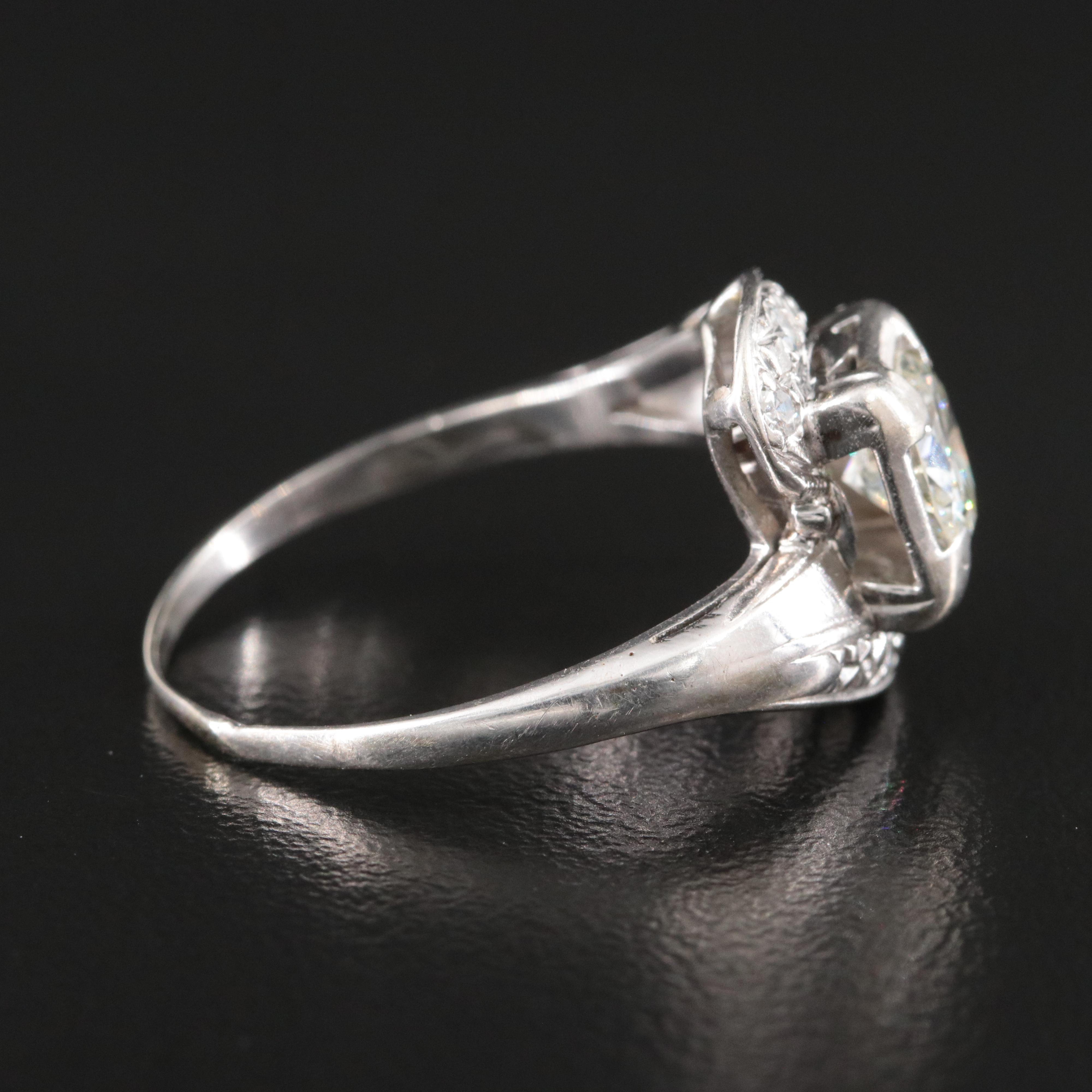 Vintage 14K 0.96 CTW Diamond Ring