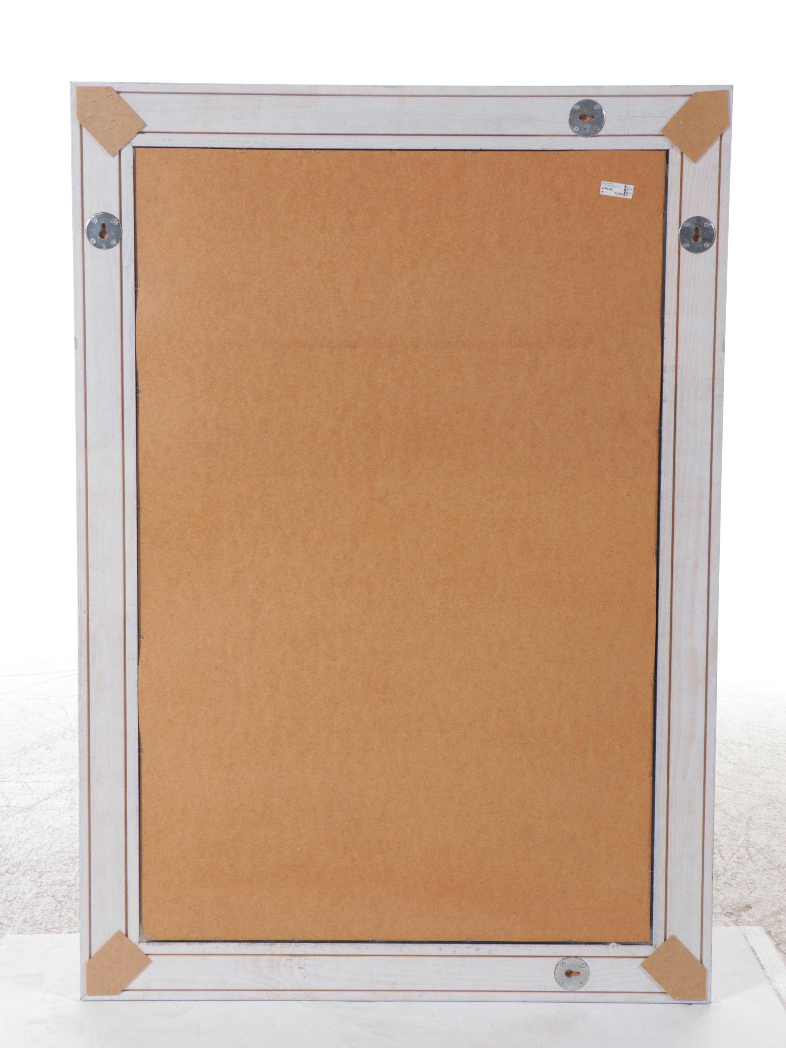 IKEA "Songe" Silvered Wood Wall Mirror