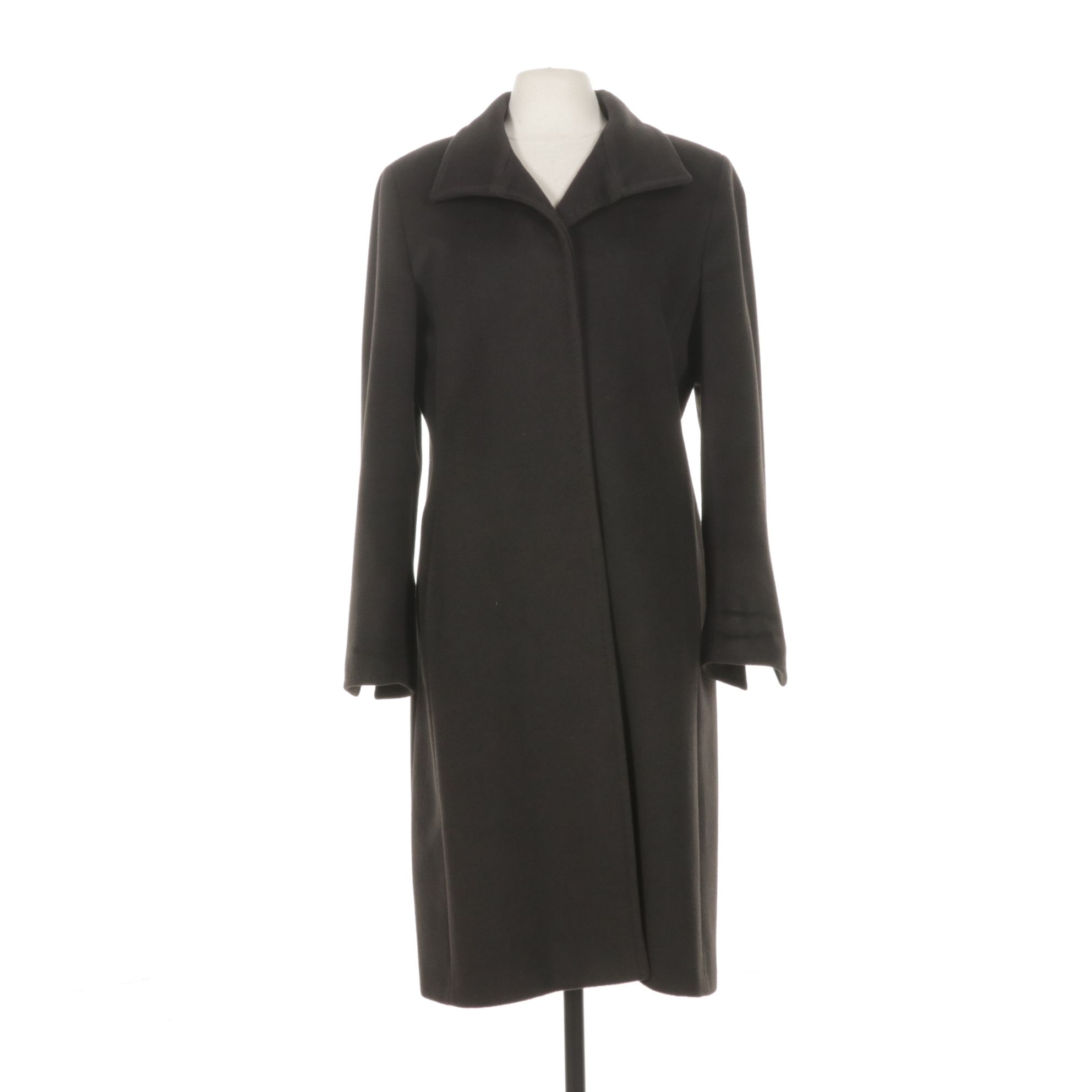 Cinzia Rocca Charcoal Angora and Wool Coat