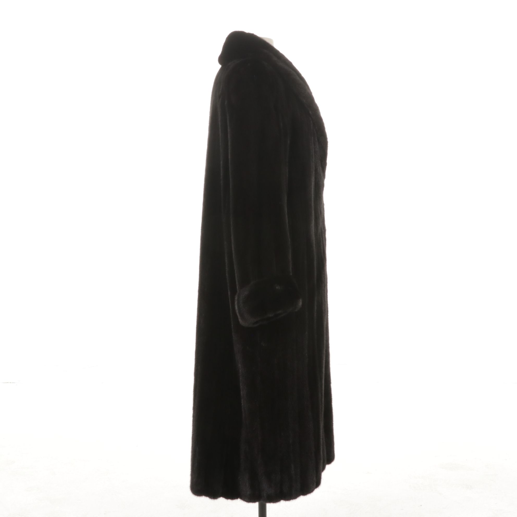 Blackglama Dark Ranch Mink Long Coat with Extra Mahogany Mink Hem