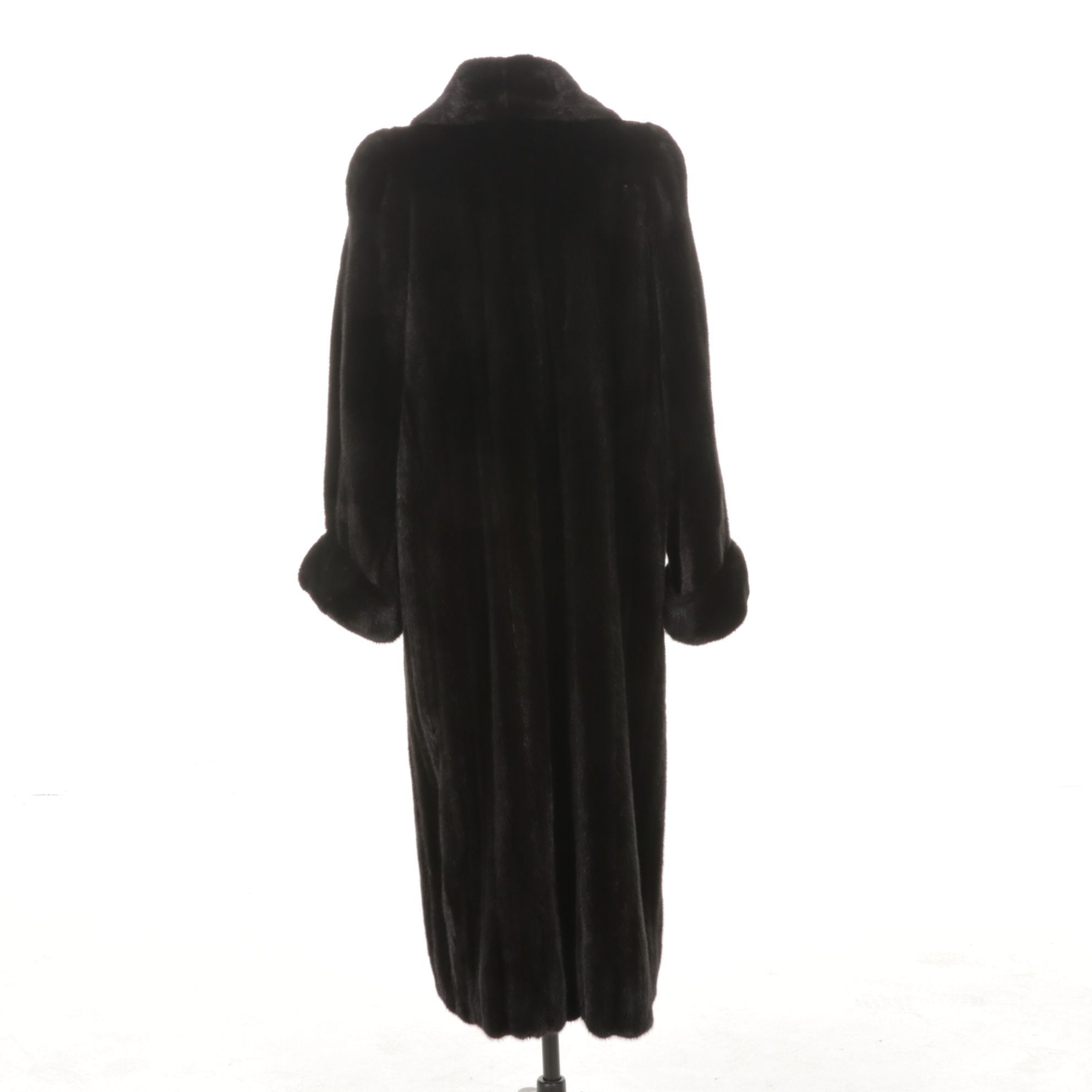 Blackglama Dark Ranch Mink Long Coat with Extra Mahogany Mink Hem