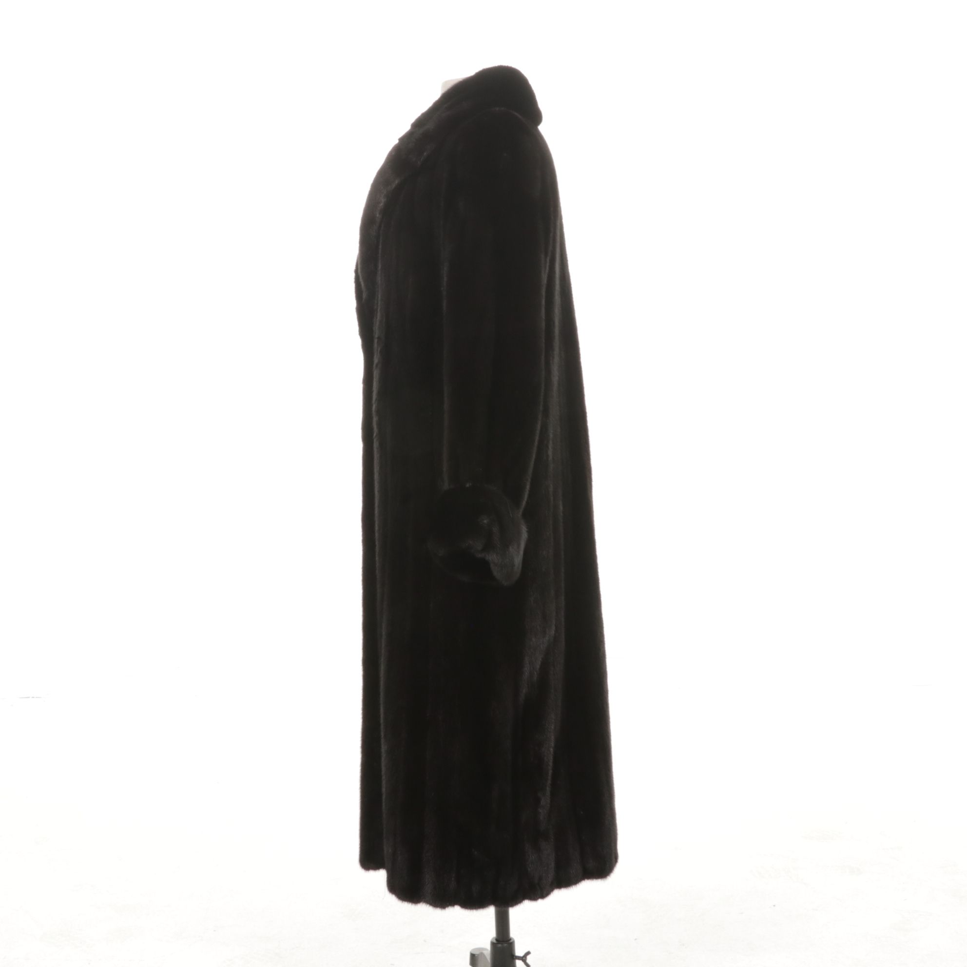 Blackglama Dark Ranch Mink Long Coat with Extra Mahogany Mink Hem