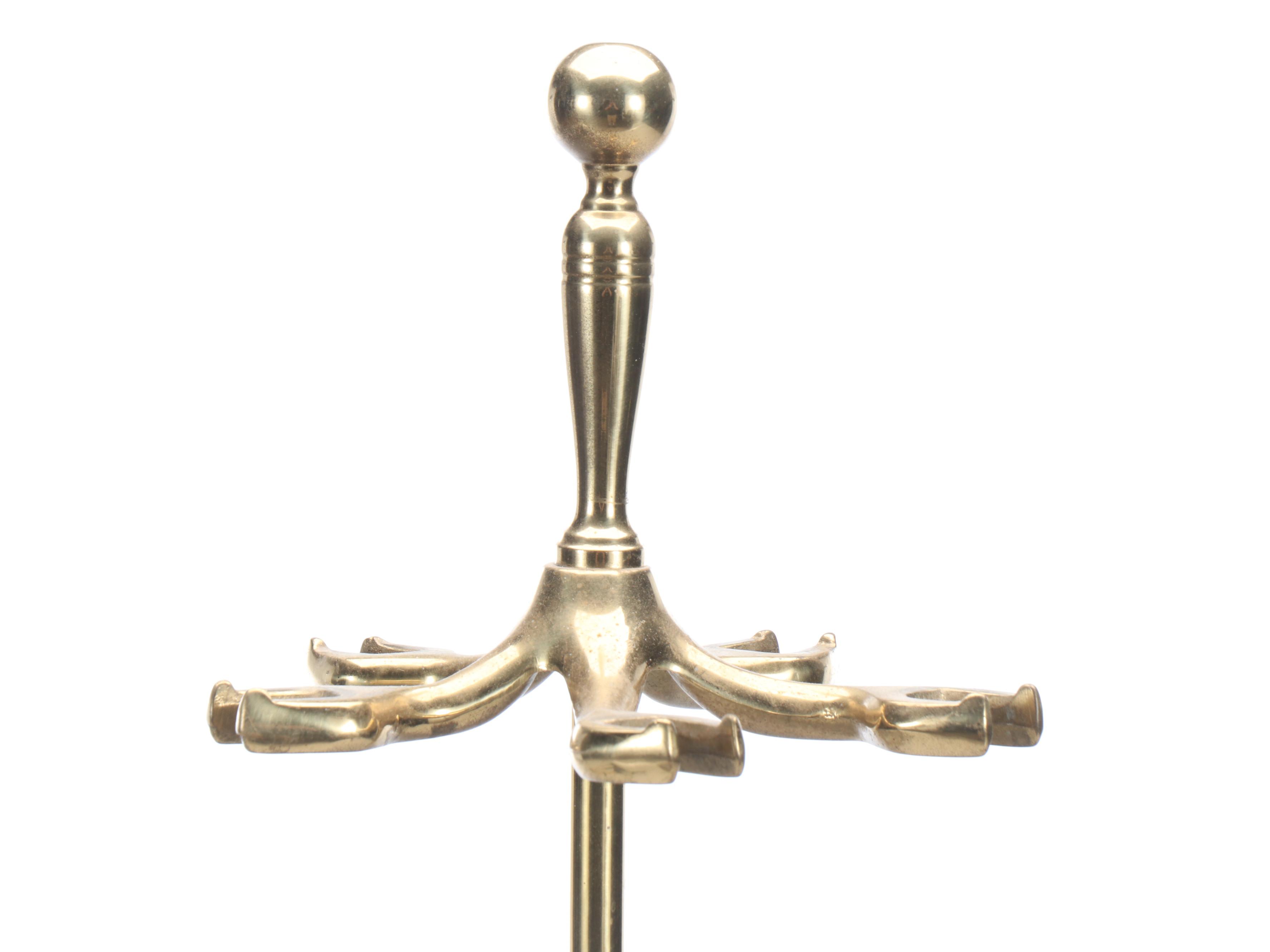 Victorian Style Brass Fireplace Tools and Andirons