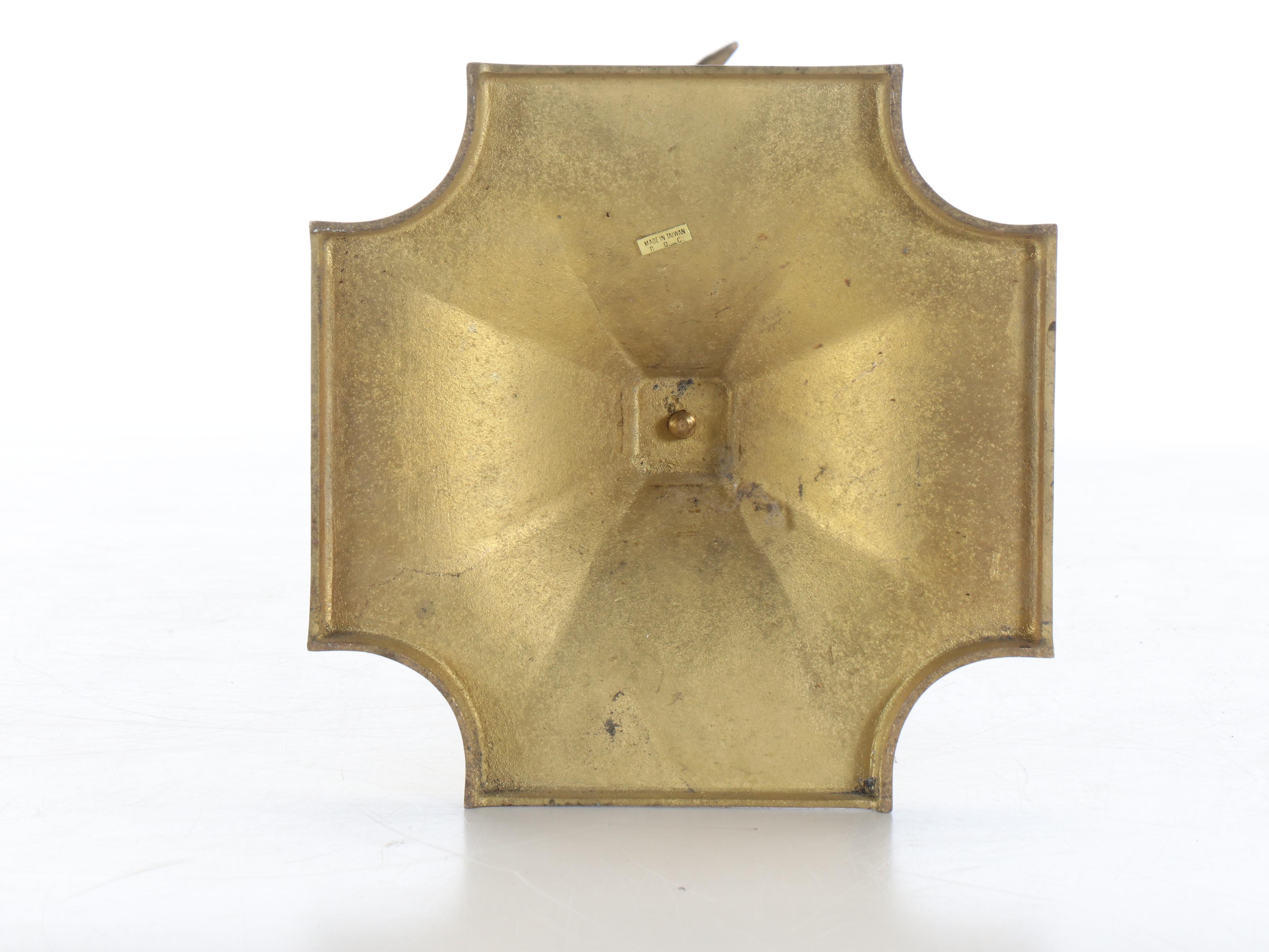 Victorian Style Brass Fireplace Tools and Andirons