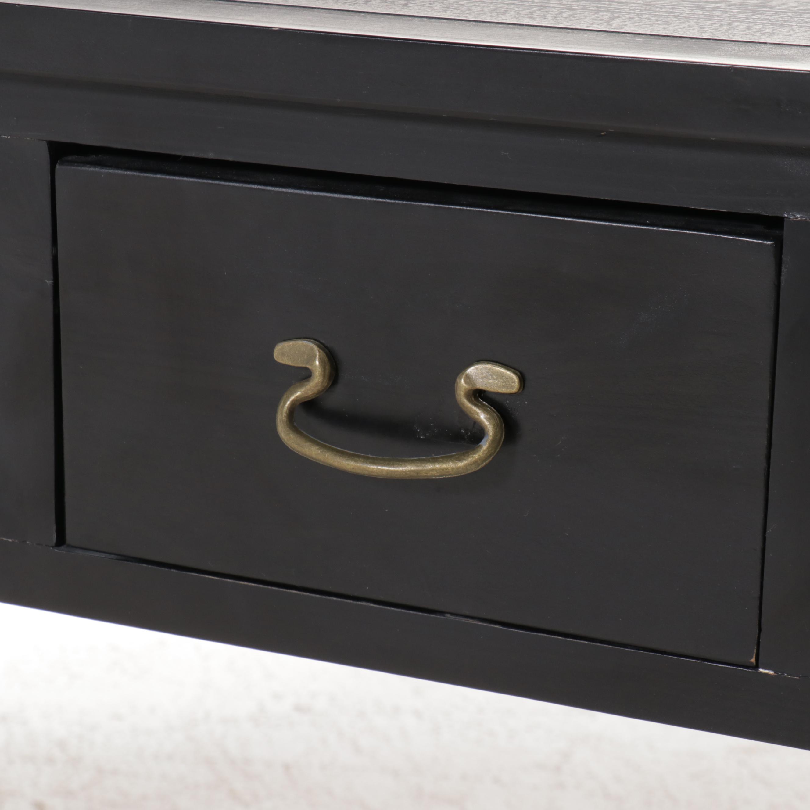 Contemporary Ebonized Wood Console Table