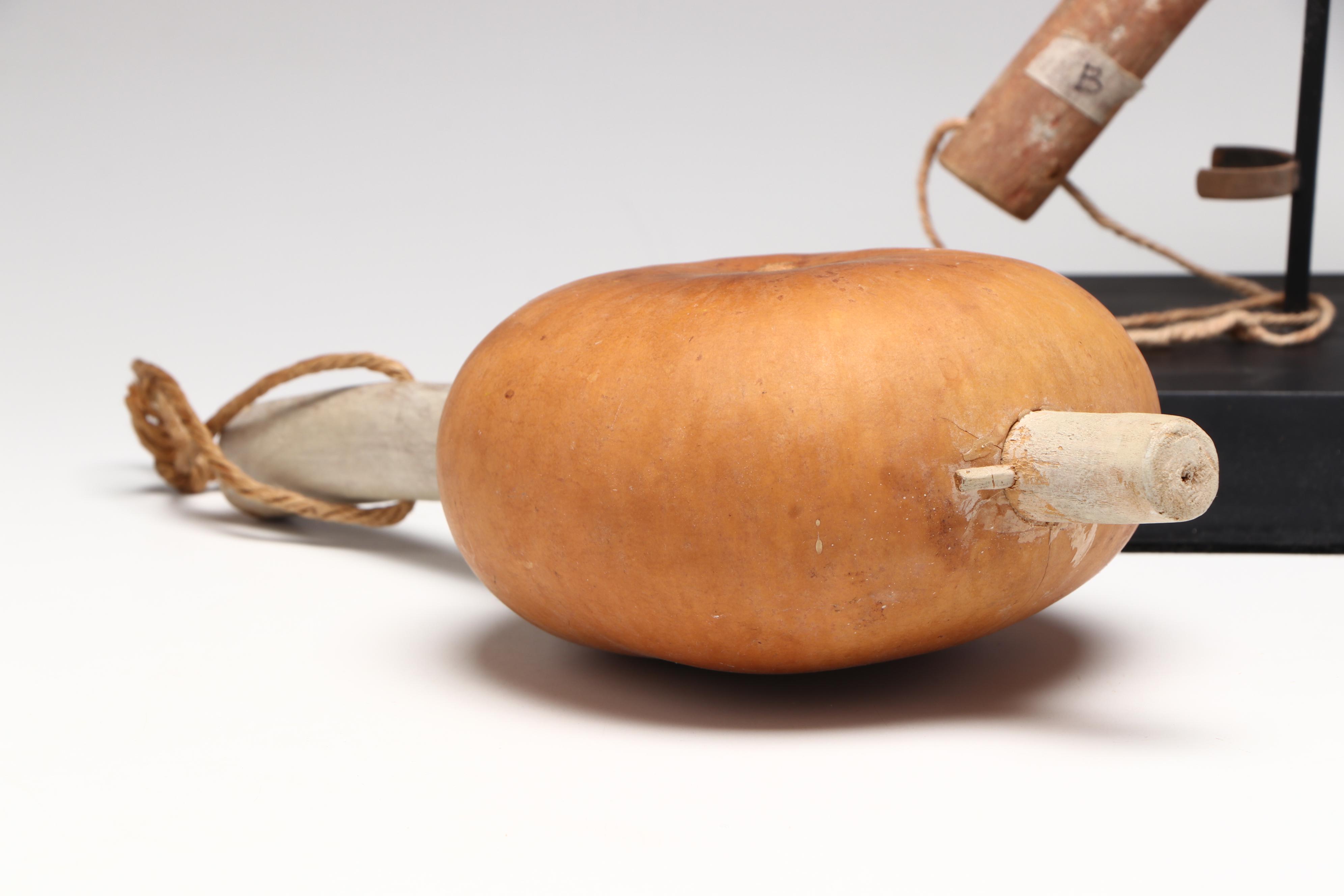 Southwest Pueblo Painted Gourd and Cottonwood Rattles