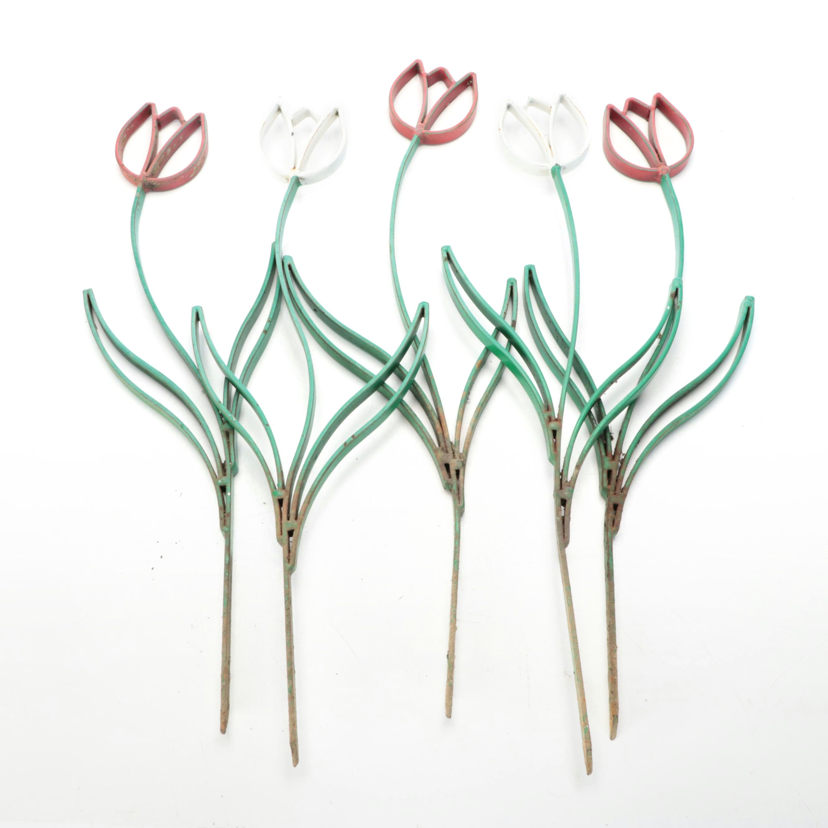 Metal Tulip Yard Decorations