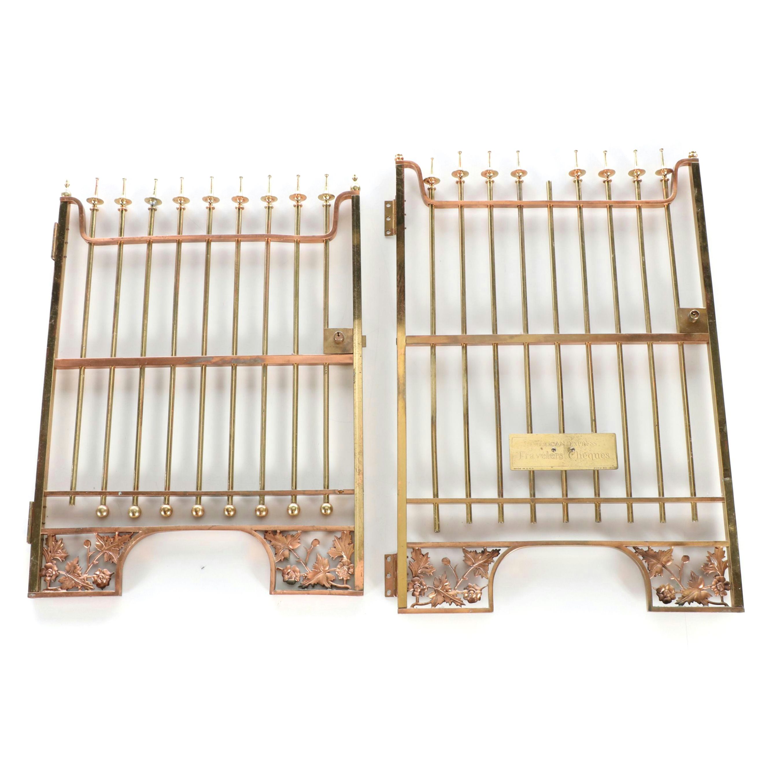 Brass American Express Cashier's Cage Screens