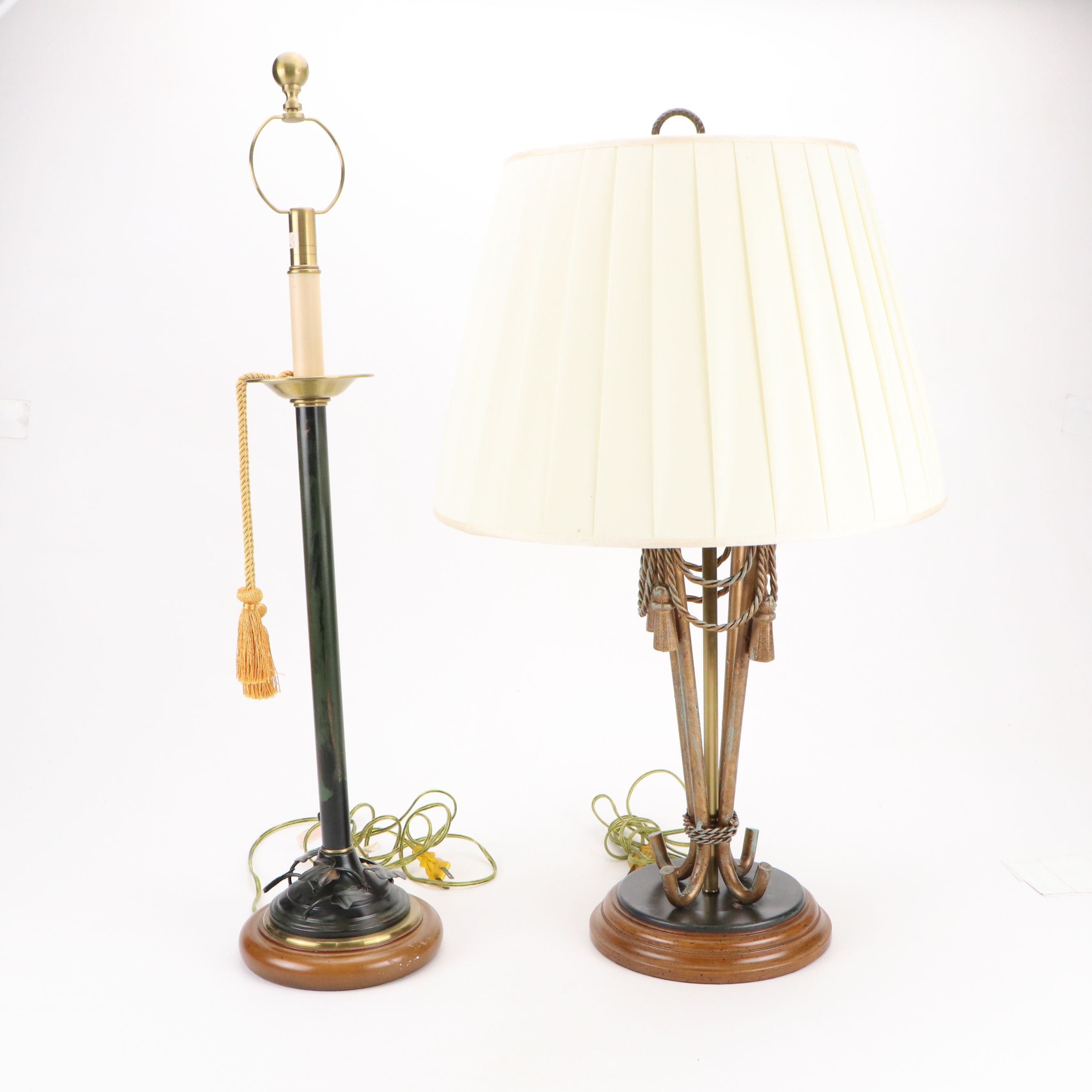 Wildwood and Other Hand-Painted Faux Metal and Stone Lamps