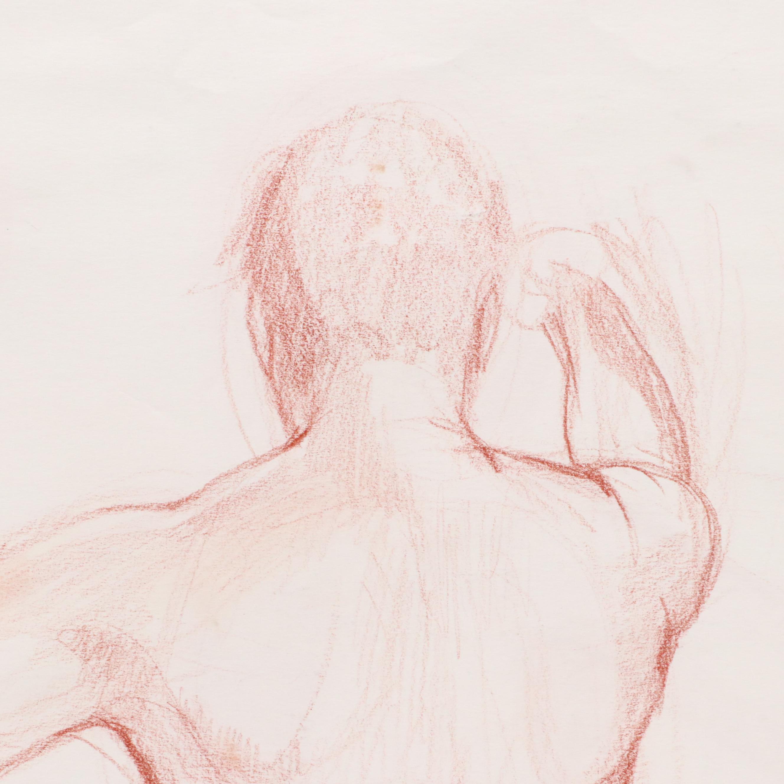 Ben Farrell Mixed Media Drawings of Figure Studies, 2010s