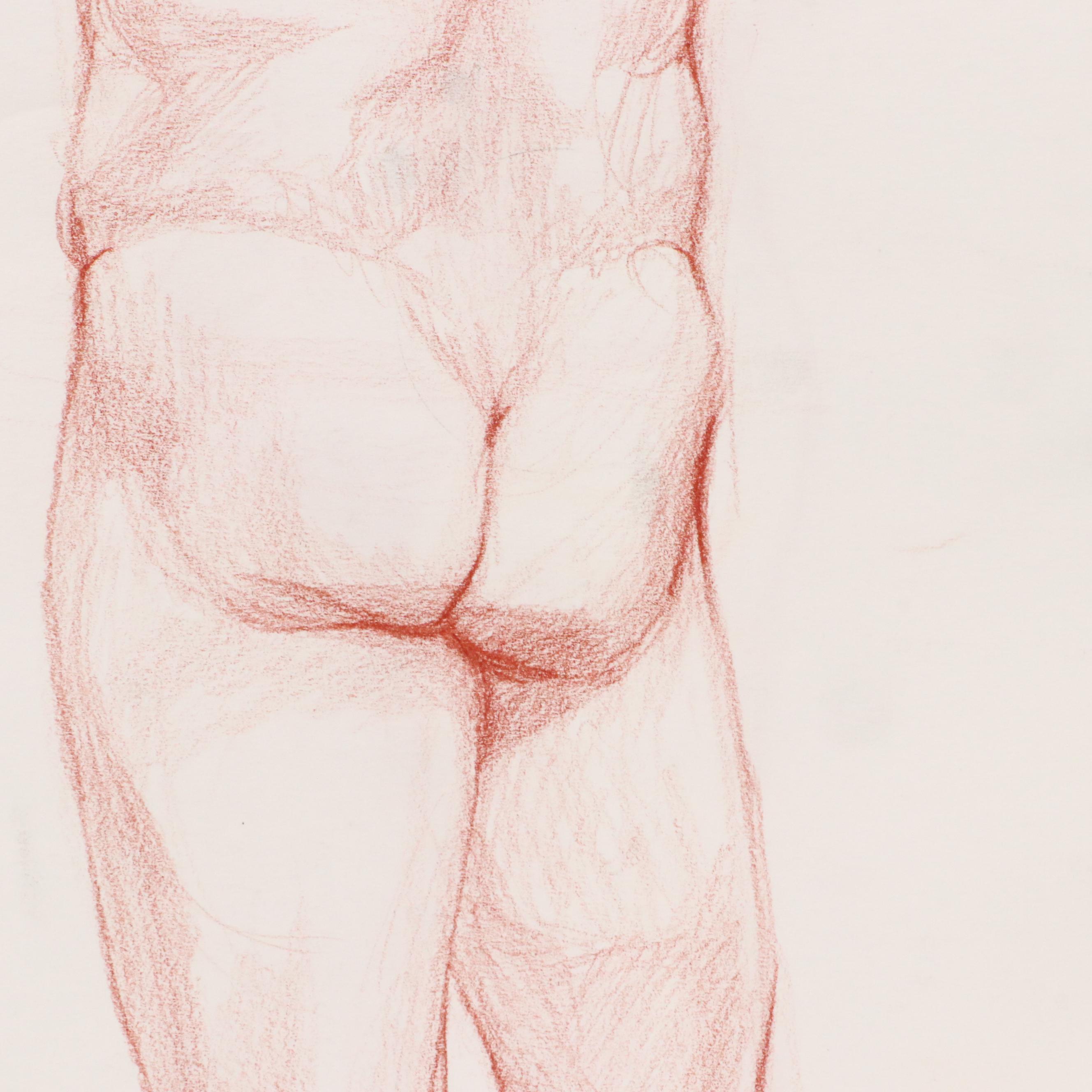 Ben Farrell Mixed Media Drawings of Figure Studies, 2010s