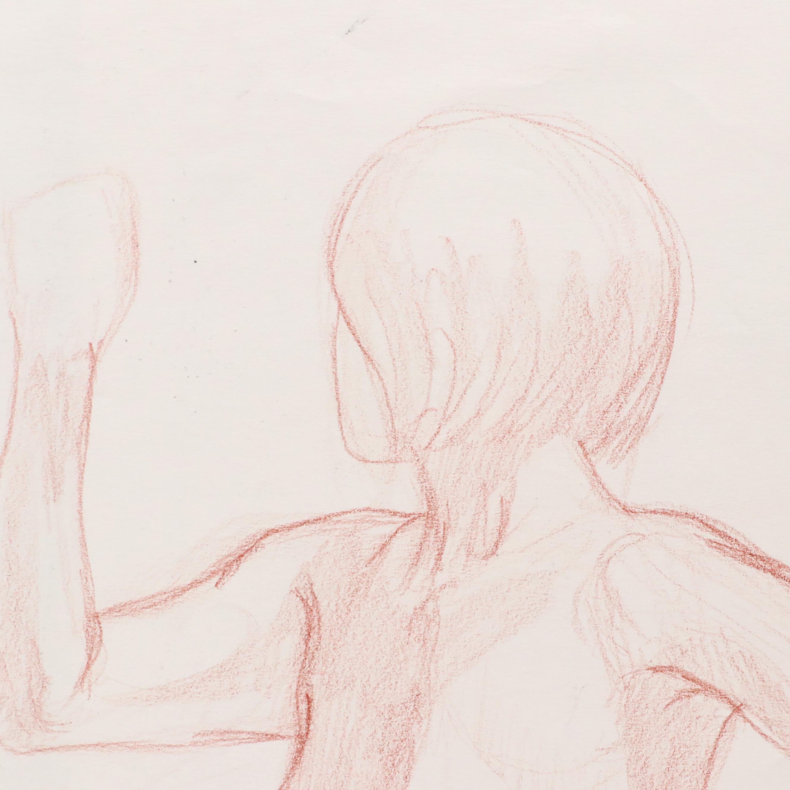 Ben Farrell Mixed Media Drawings of Figure Studies, 2010s