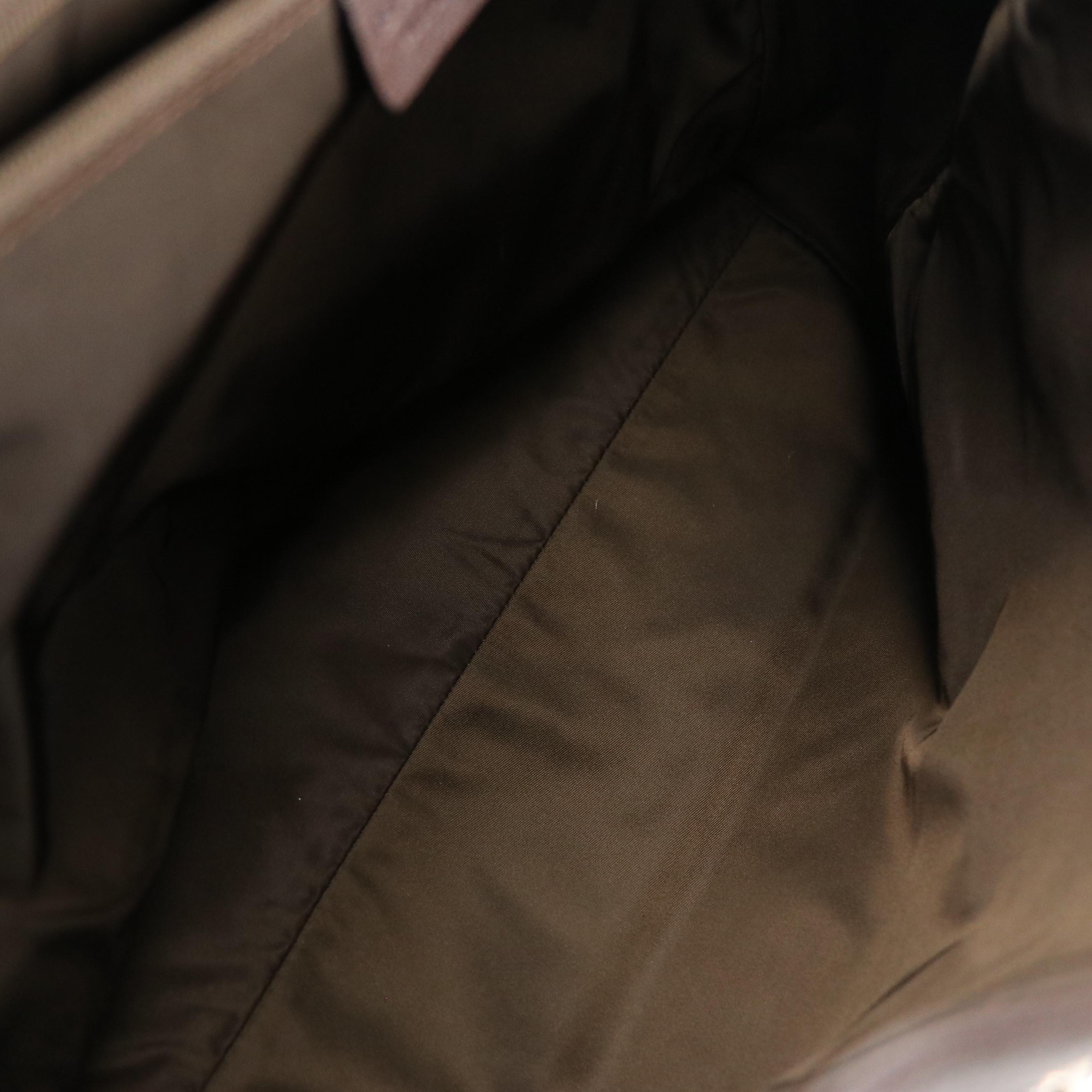 BVLGARI Foldover Shoulder Bag in Brown Calfskin Leather