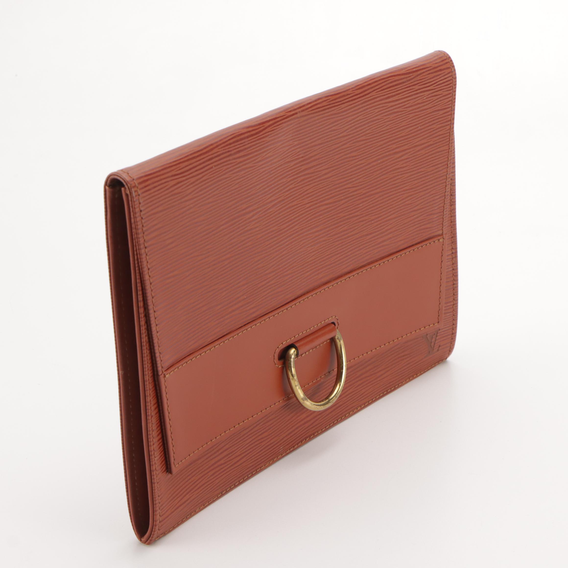 Louis Vuitton Lena Clutch in Kenyan Fawn Epi/Smooth Leather