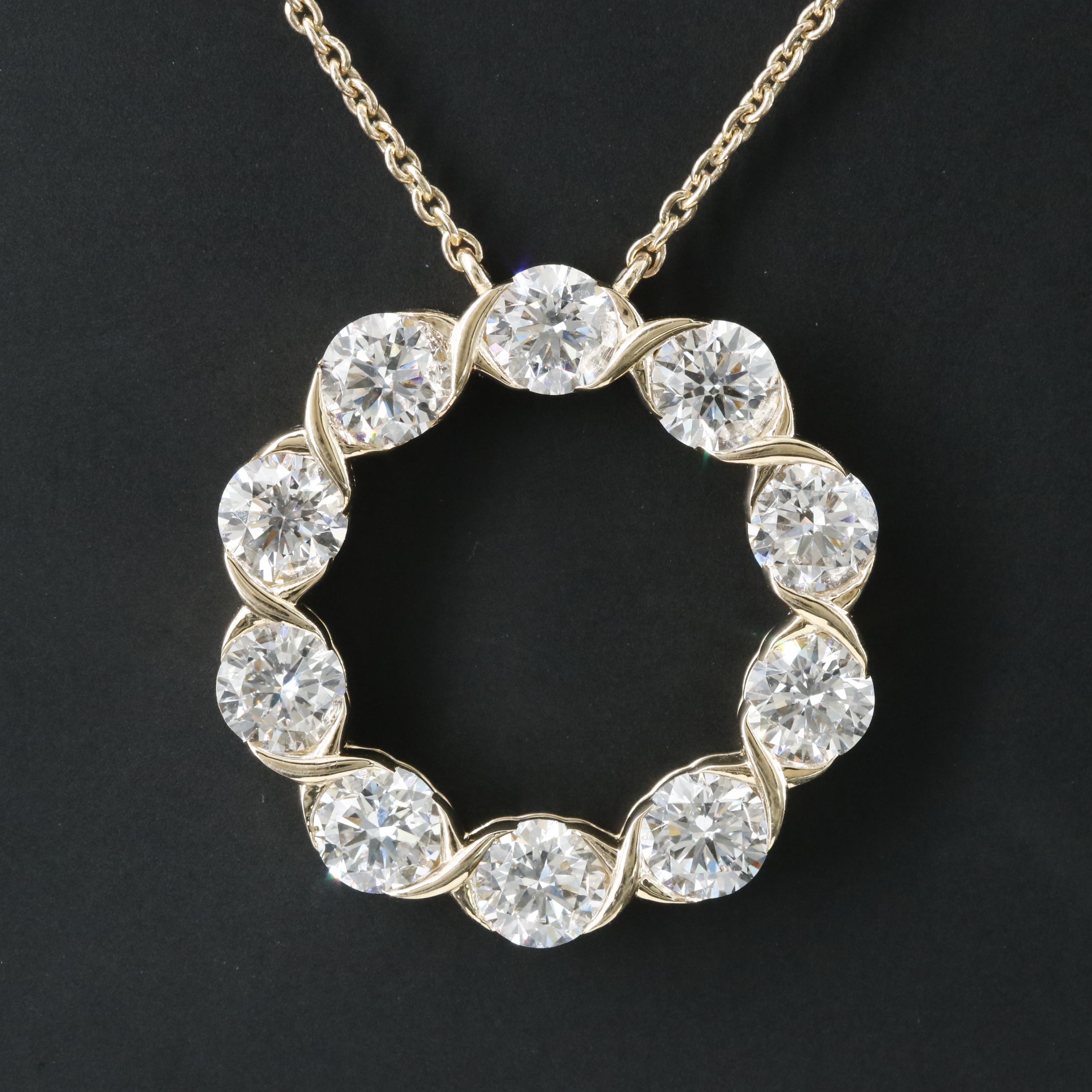 14K 6.33 CTW Lab Grown Diamond Necklace