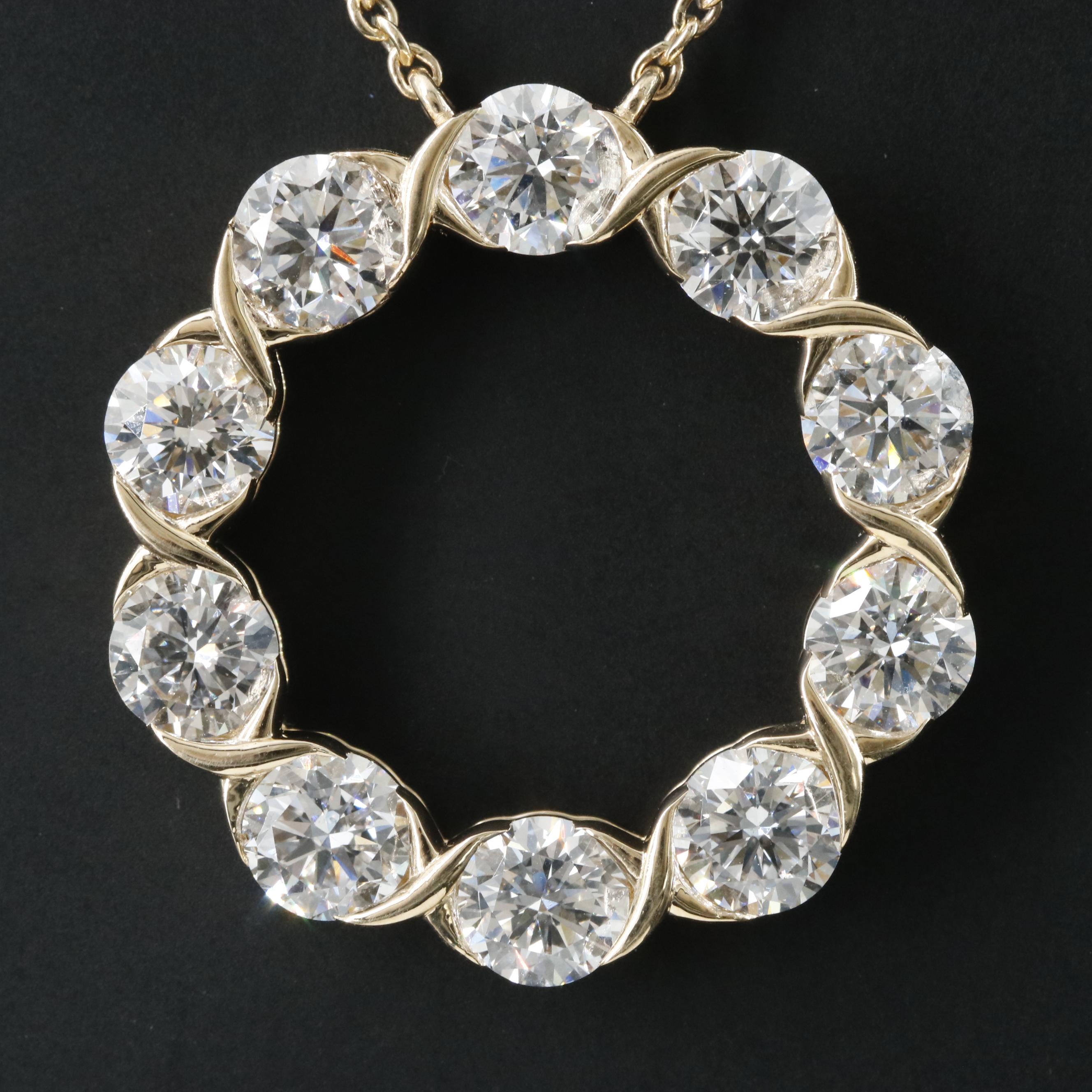 14K 6.33 CTW Lab Grown Diamond Necklace