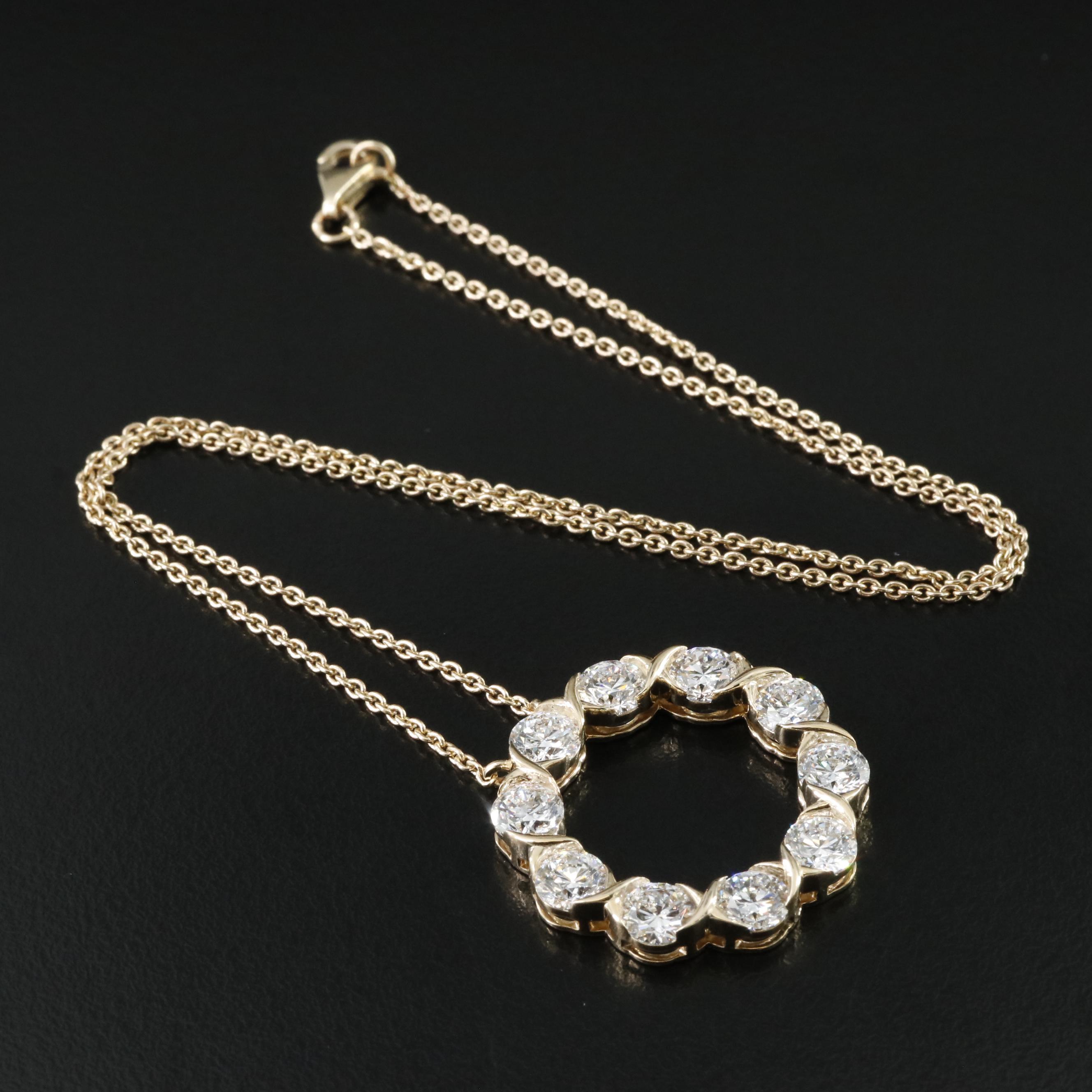 14K 6.33 CTW Lab Grown Diamond Necklace