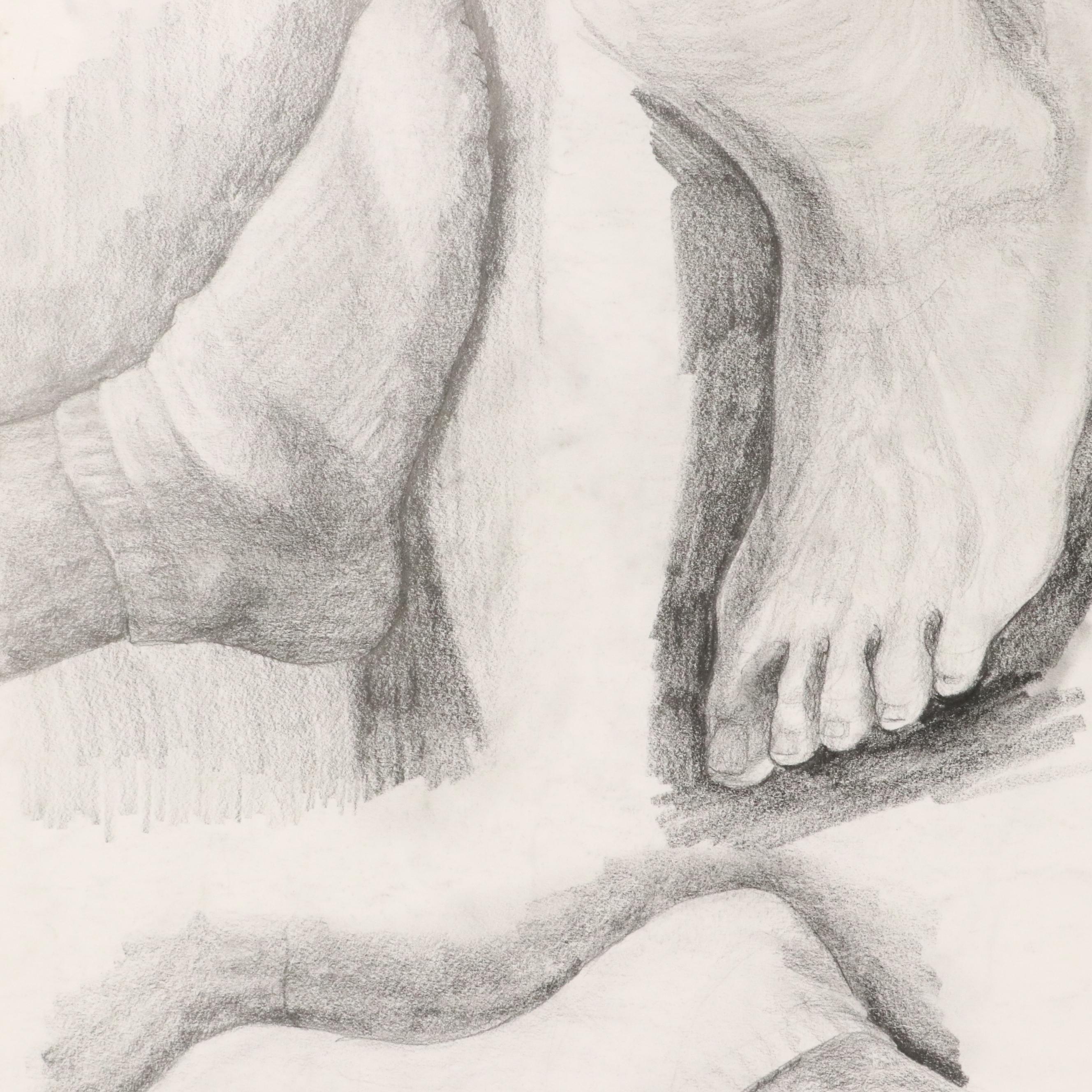 Ben Farrell Graphite Drawings of Figure Studies, 2010s
