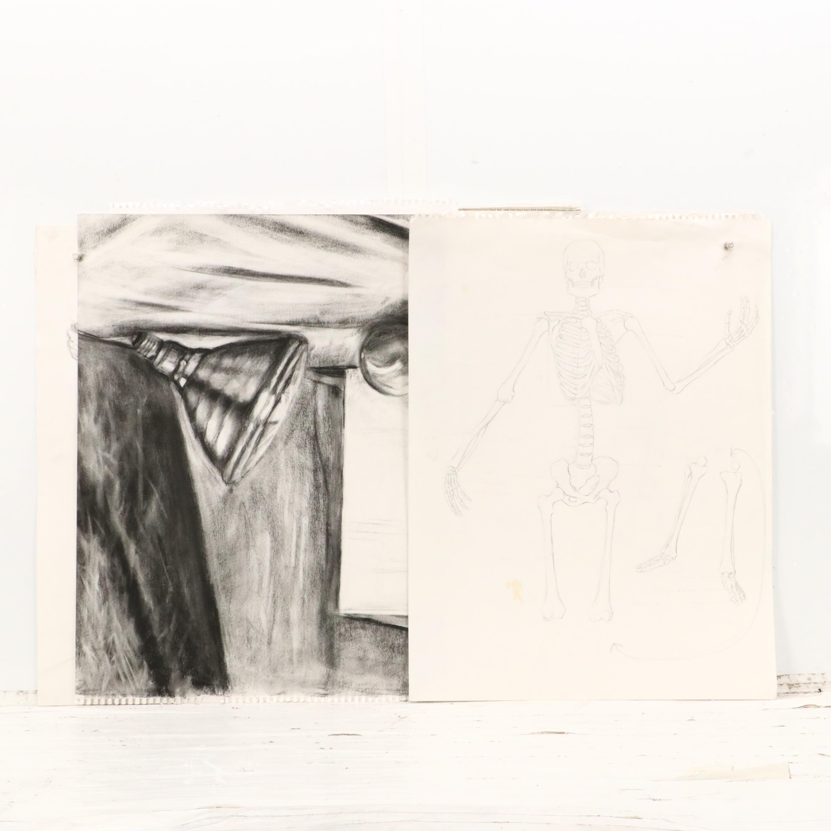 Ben Farrell Graphite Drawings of Figure Studies, 2010s