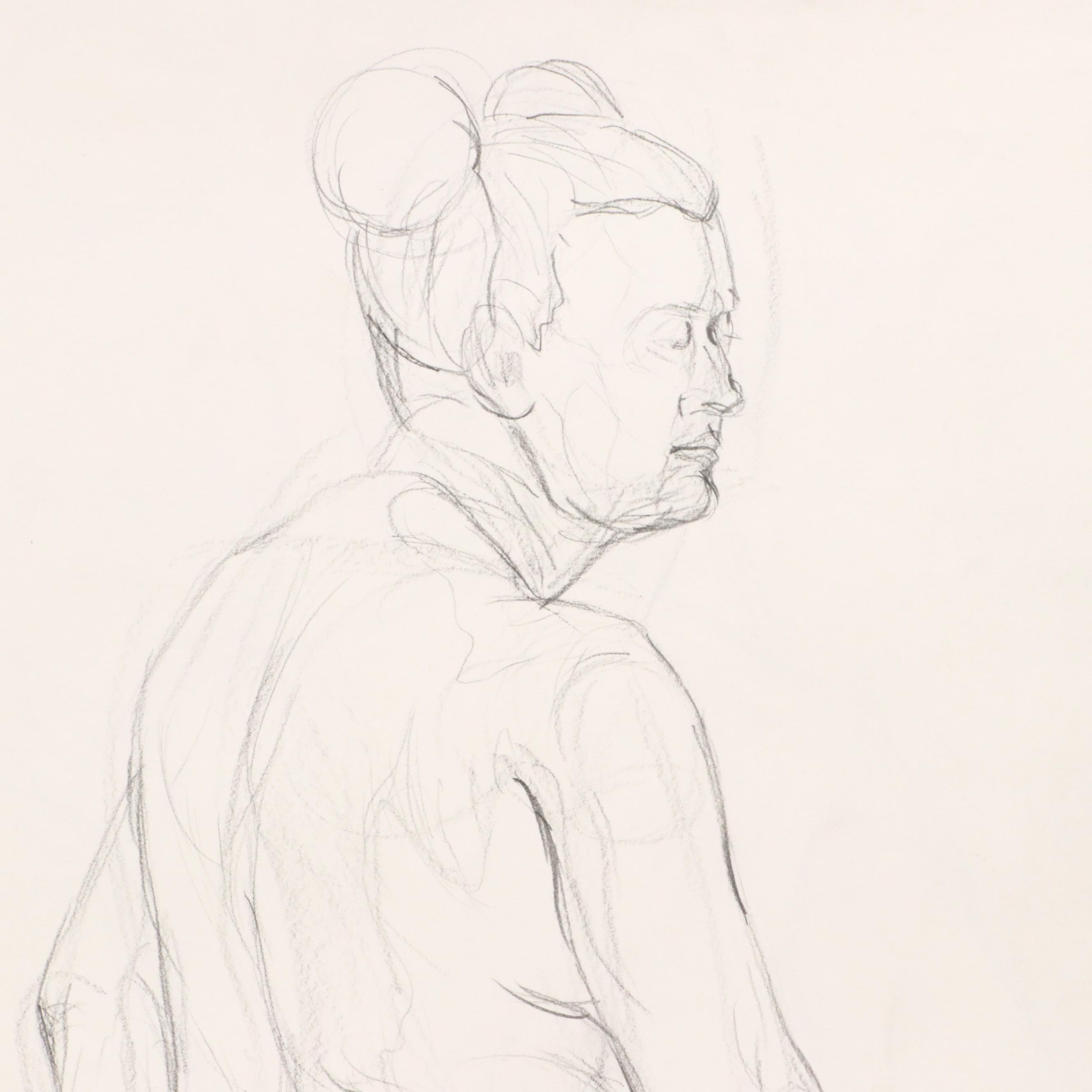 Ben Farrell Graphite Drawings of Figure Studies, 2010s
