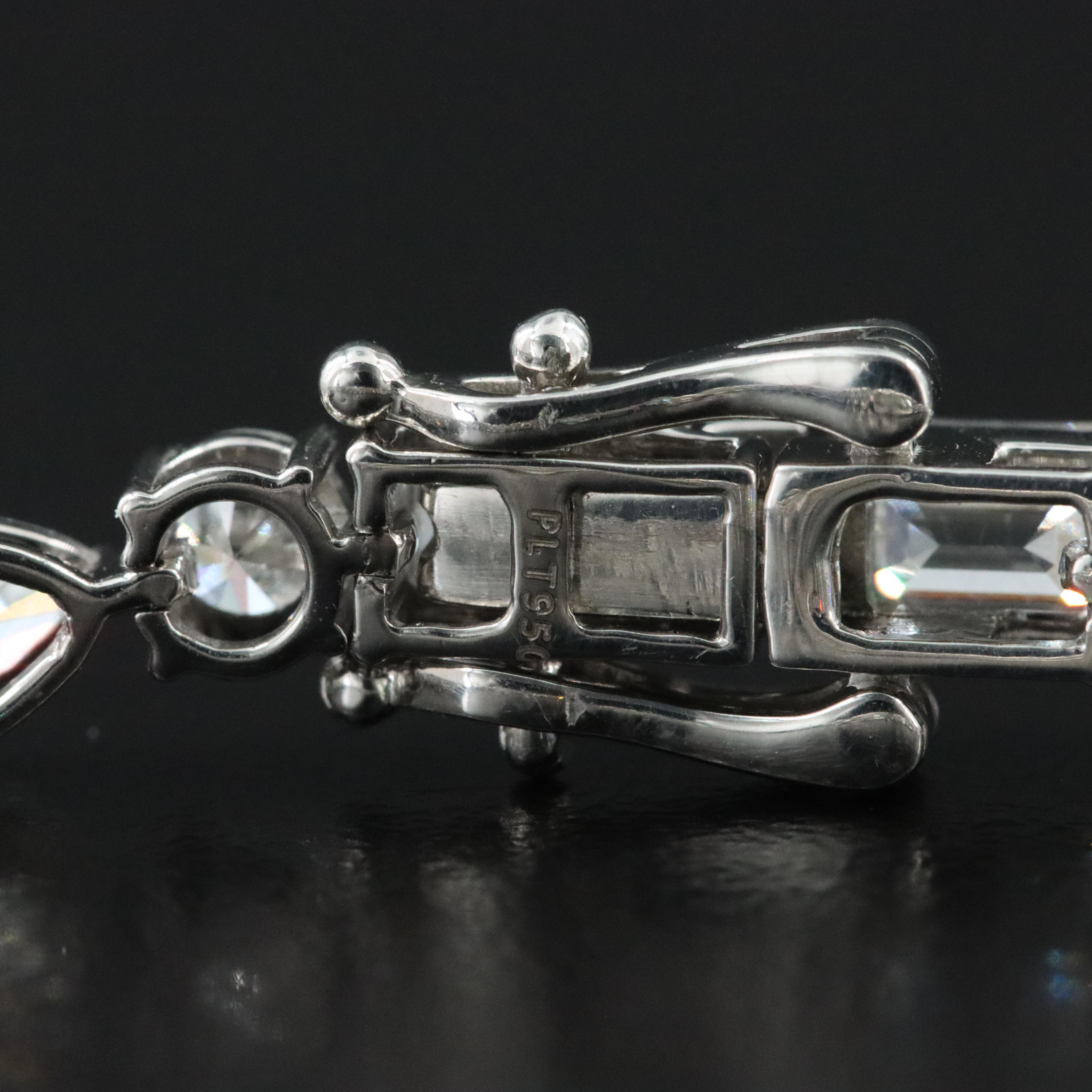 Platinum 9.66 CTW Lab Grown Diamond Line Bracelet