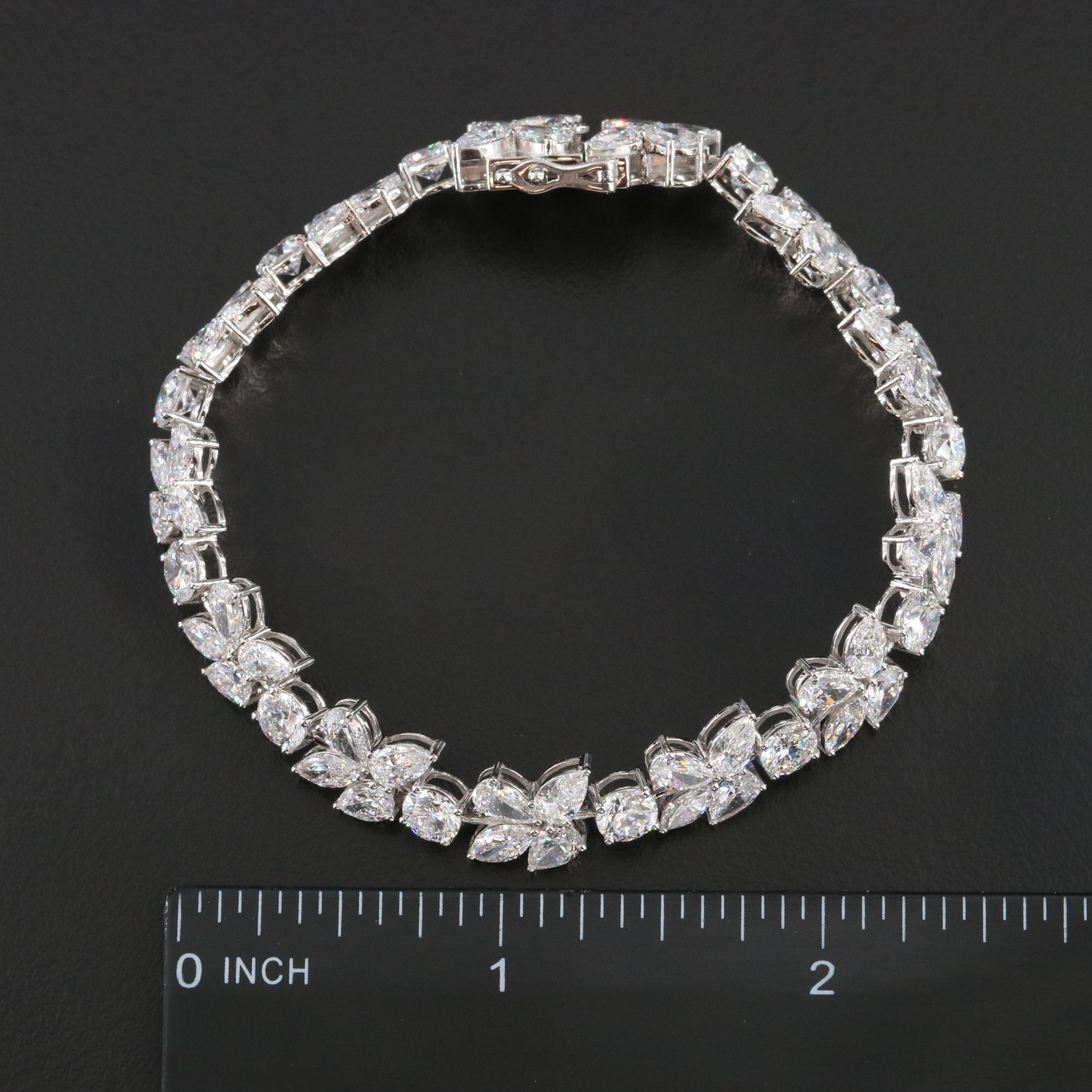 Platinum 19.86 CTW Lab Grown Diamond Bracelet