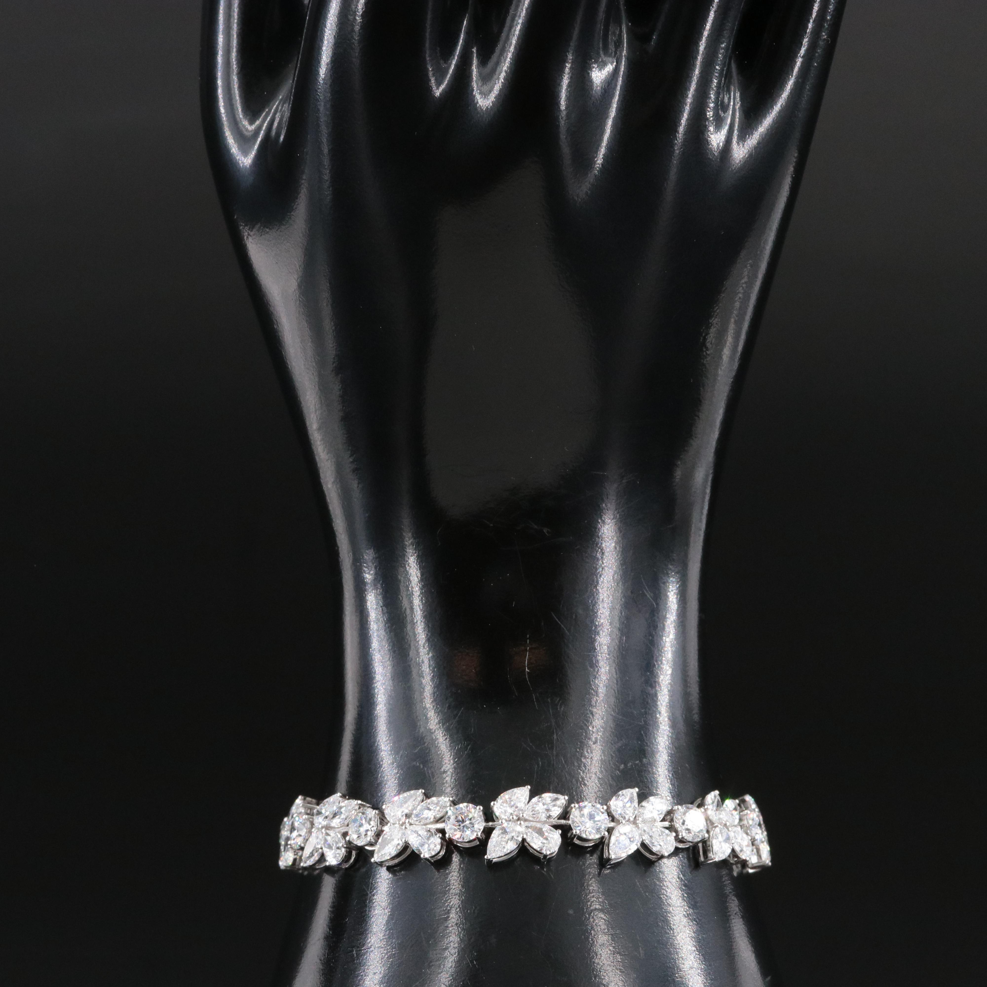 Platinum 19.86 CTW Lab Grown Diamond Bracelet