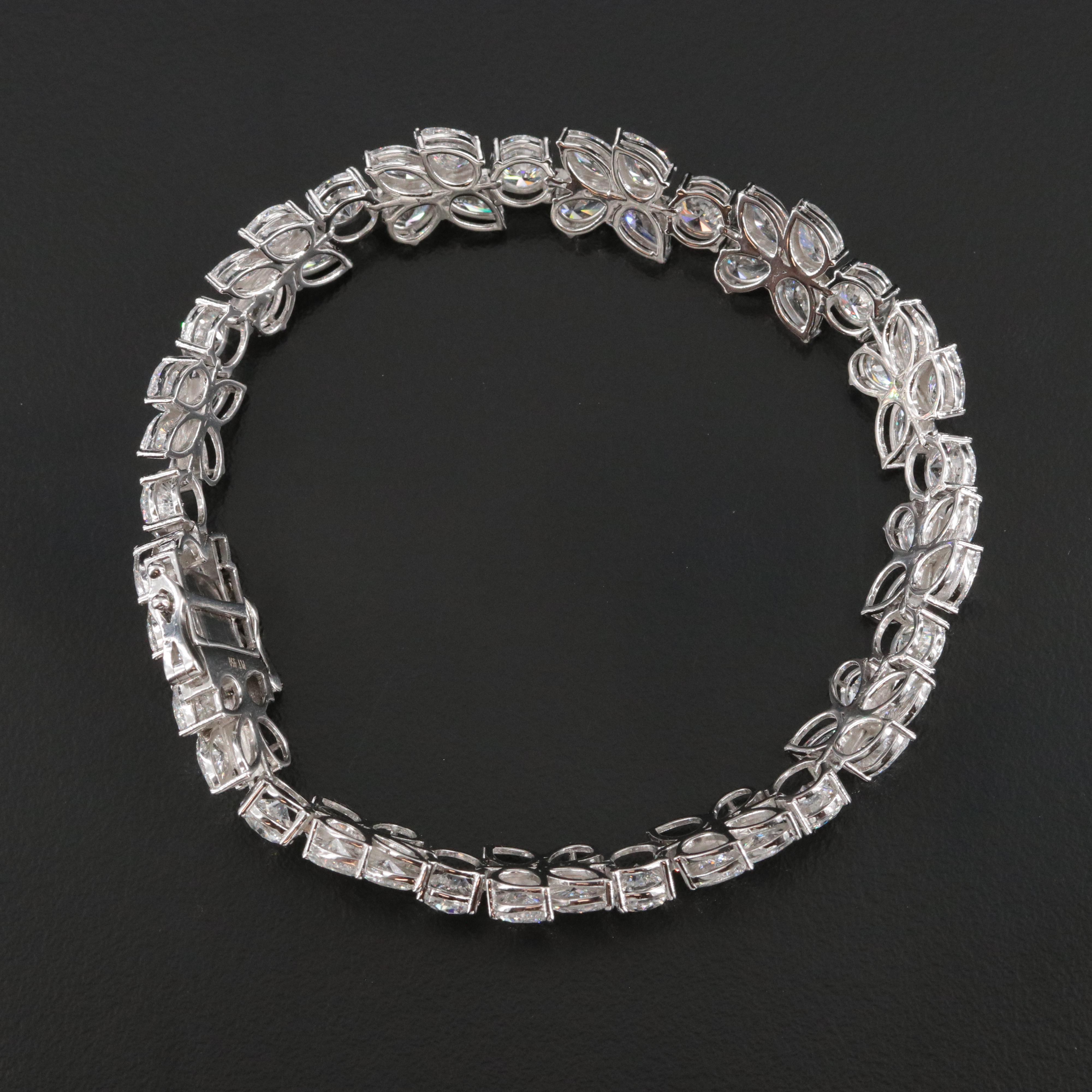 Platinum 19.86 CTW Lab Grown Diamond Bracelet