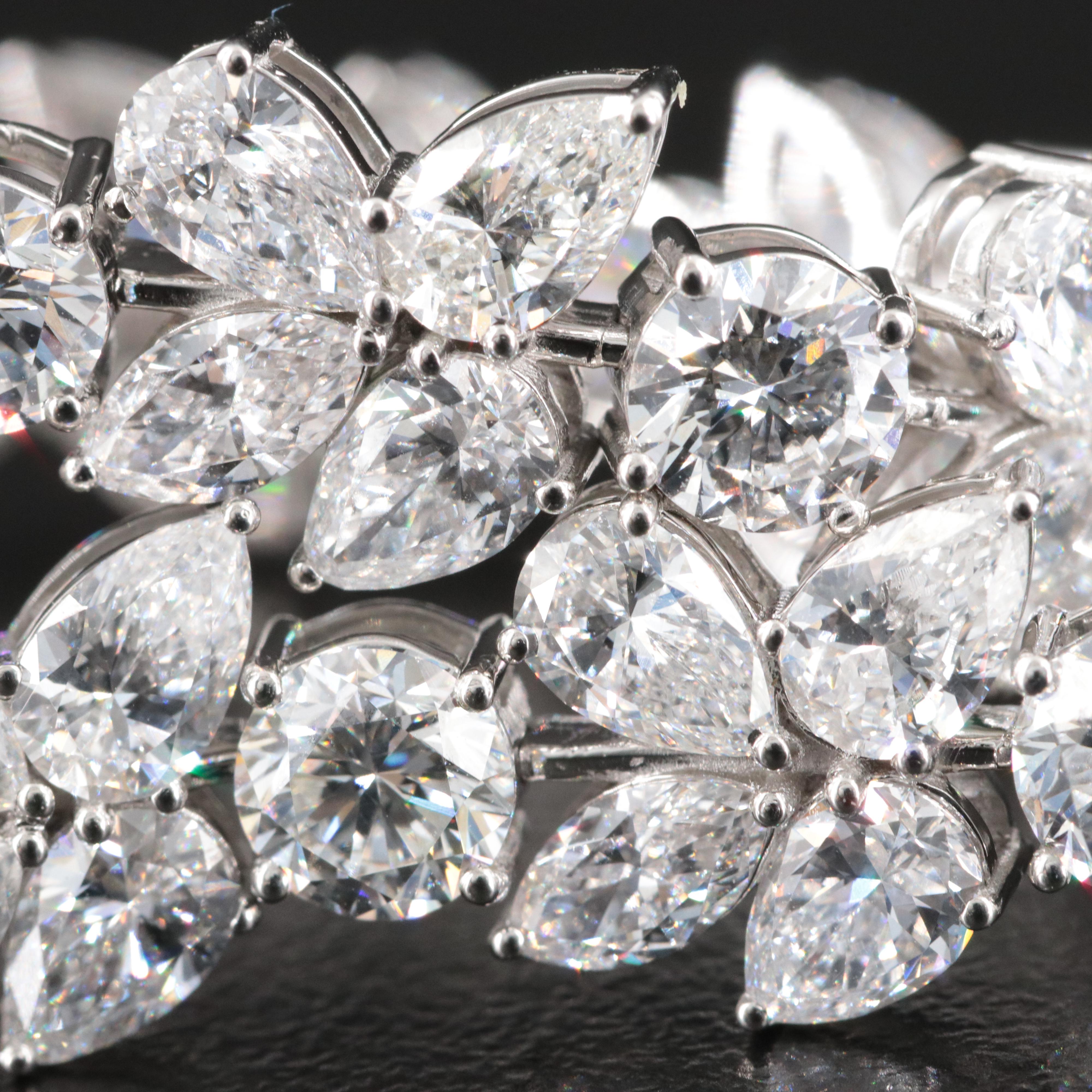 Platinum 19.86 CTW Lab Grown Diamond Bracelet