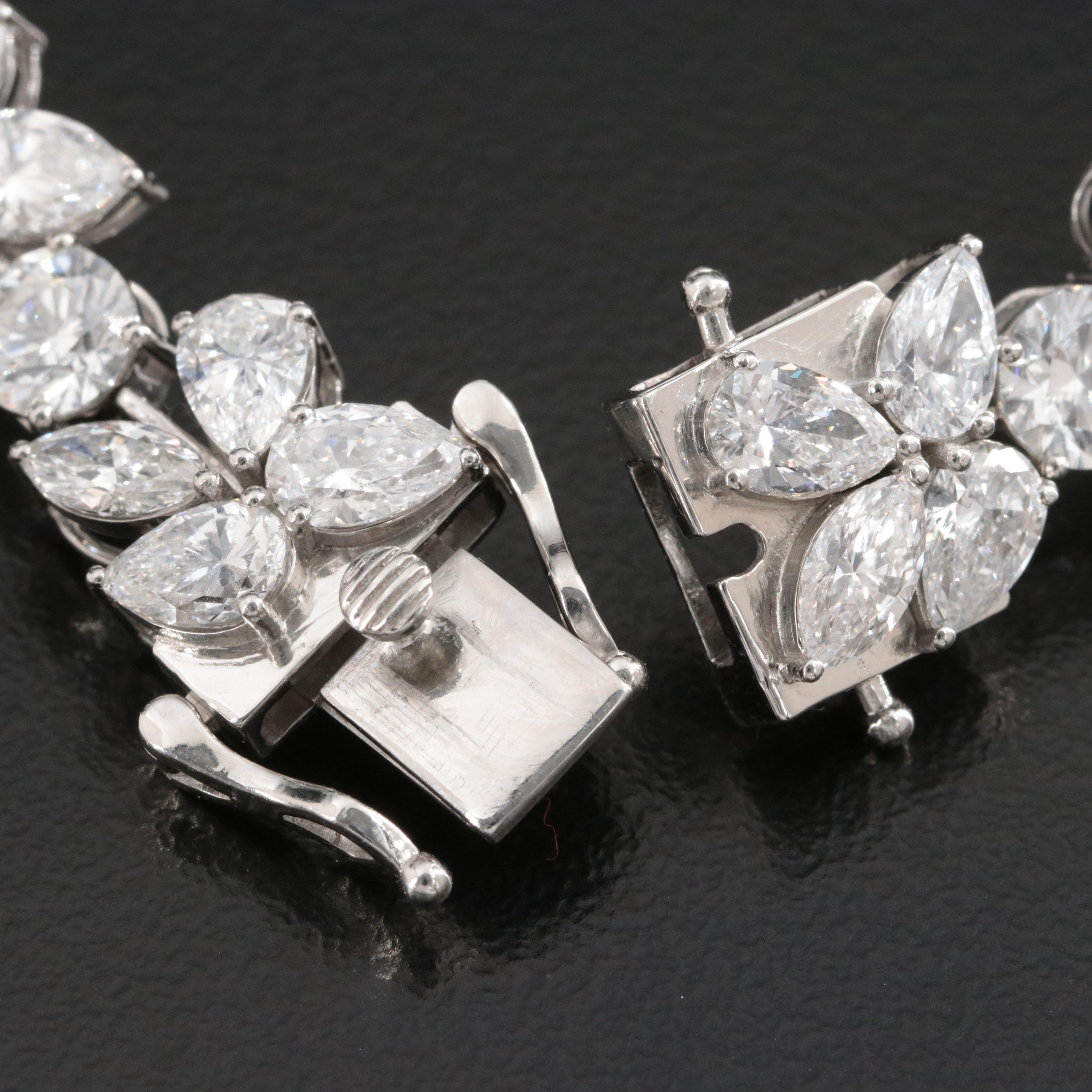 Platinum 19.86 CTW Lab Grown Diamond Bracelet