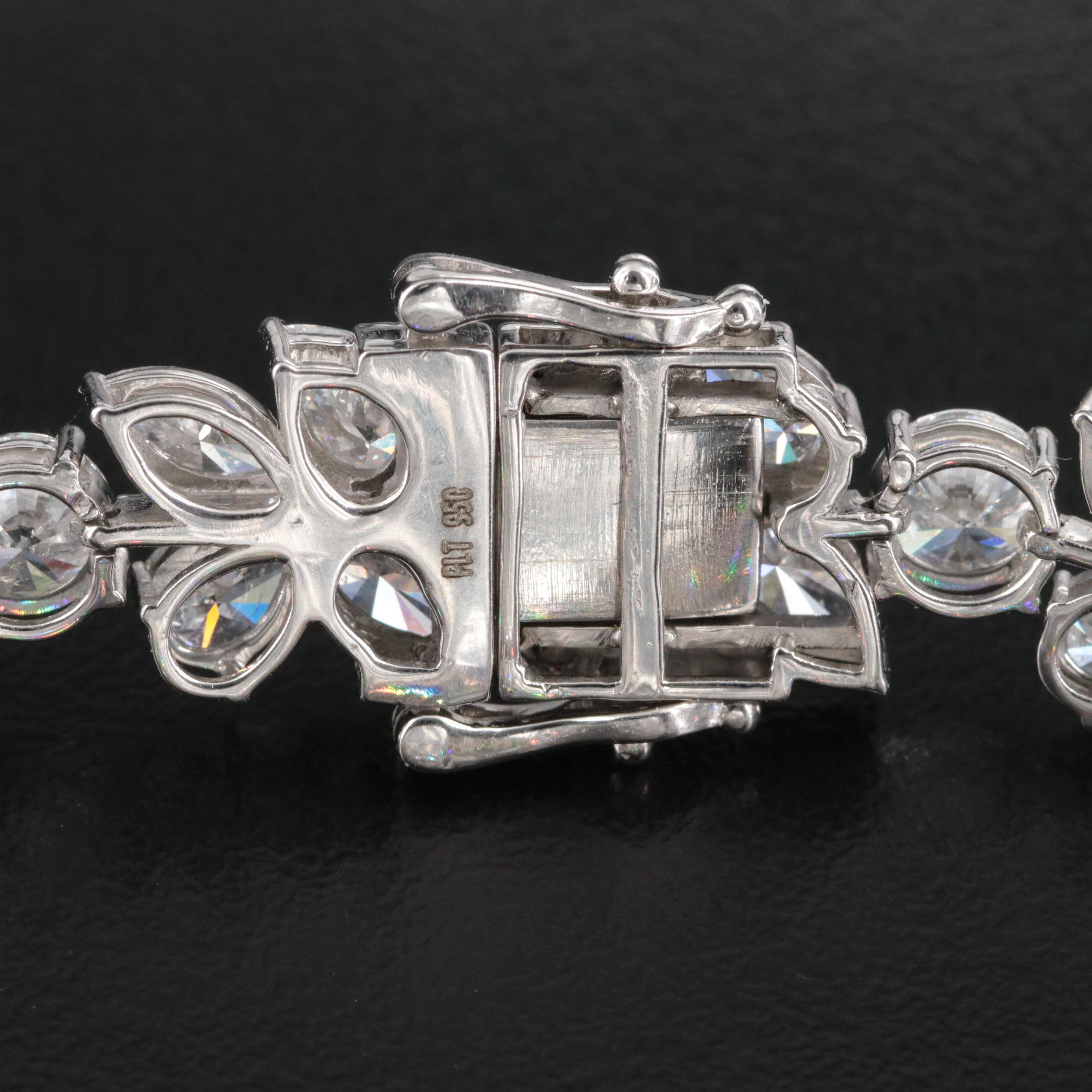 Platinum 19.86 CTW Lab Grown Diamond Bracelet