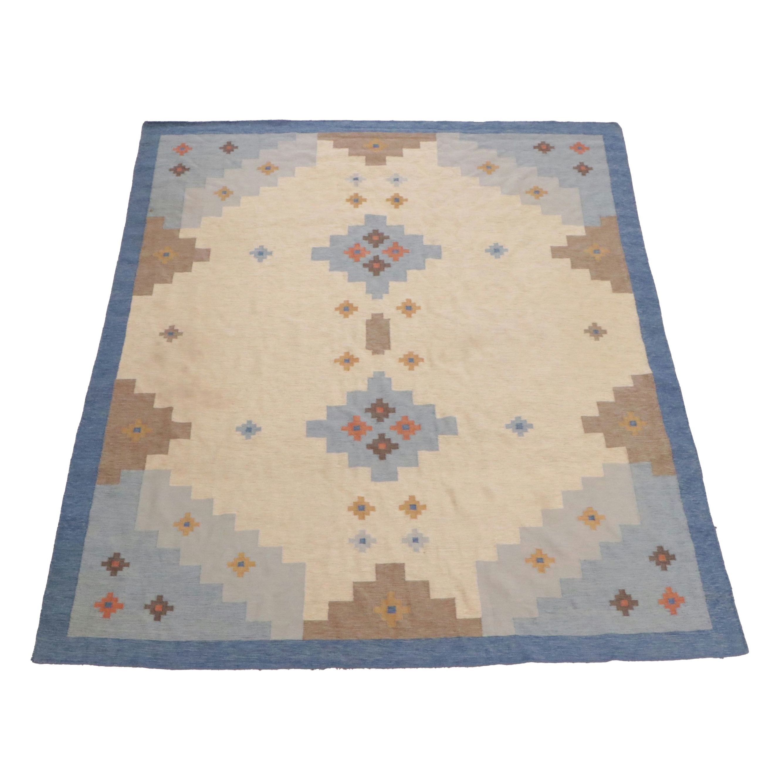 8'3 x 9'11 Handwoven Indian Dhurrie Area Rug