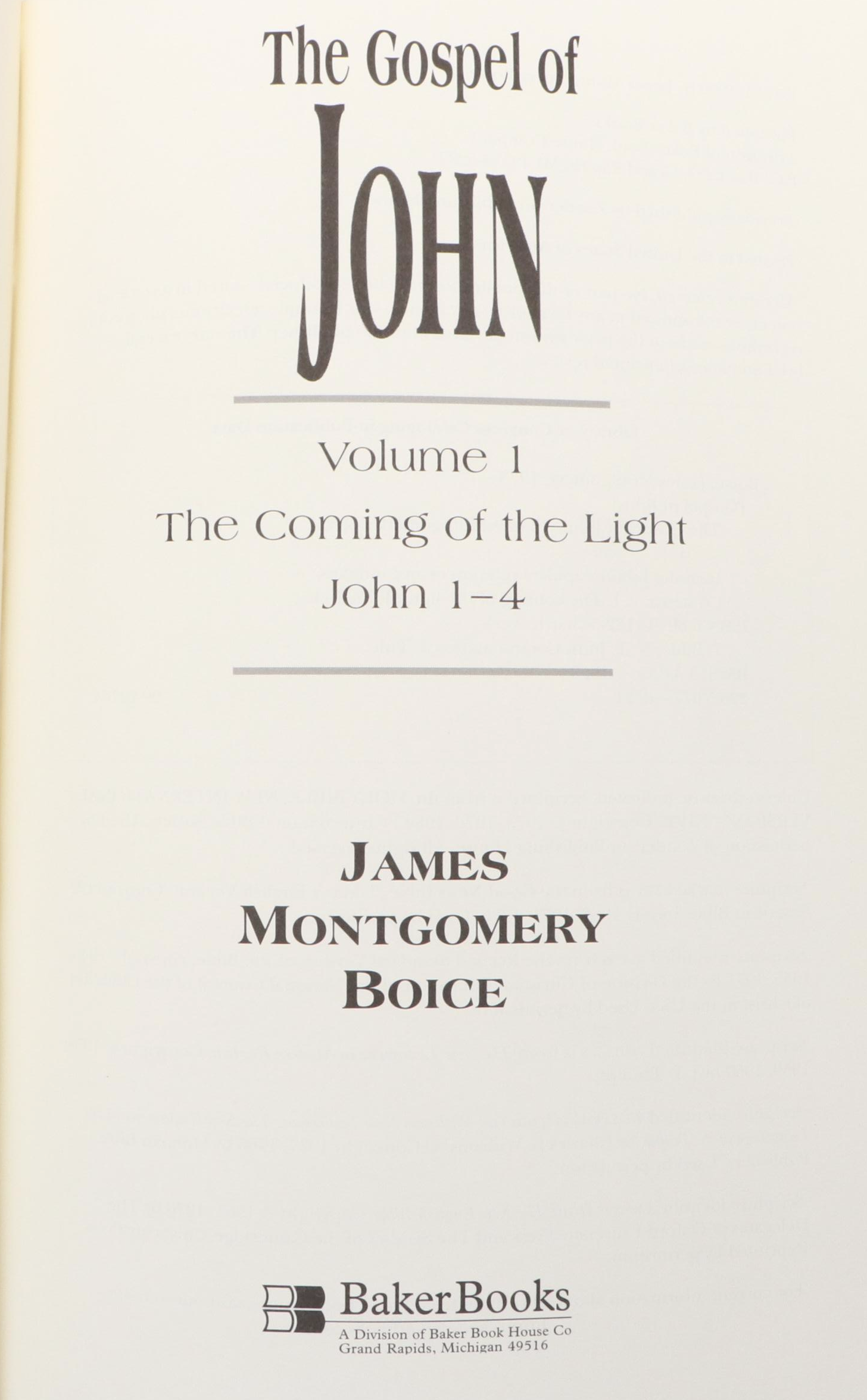 "The Gospel of John: An Expositional Commentary" Five-Volume Set by Boice, 1999
