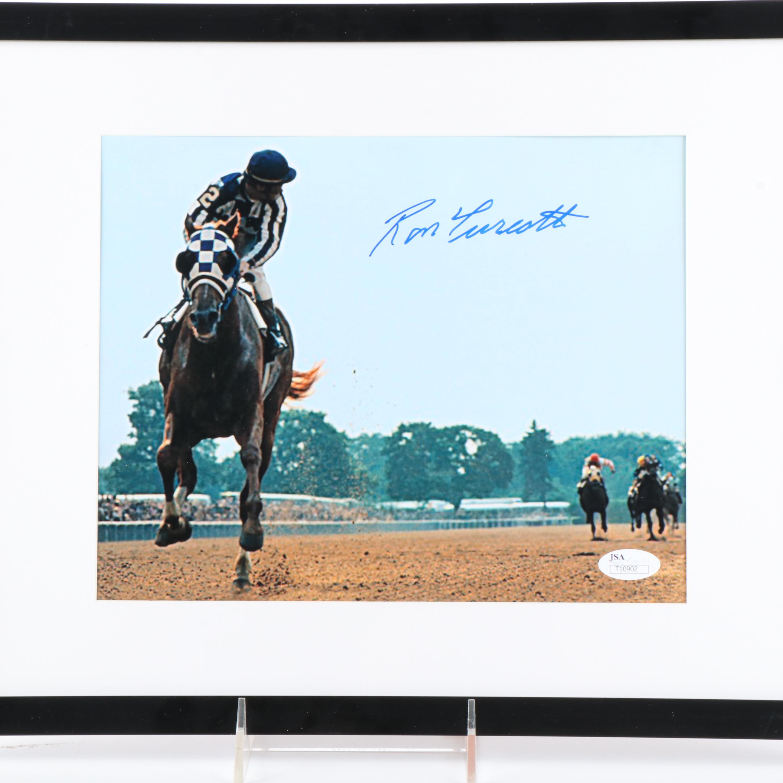 Ron Turcotte Signed Print Featuring Secretariat, JSA