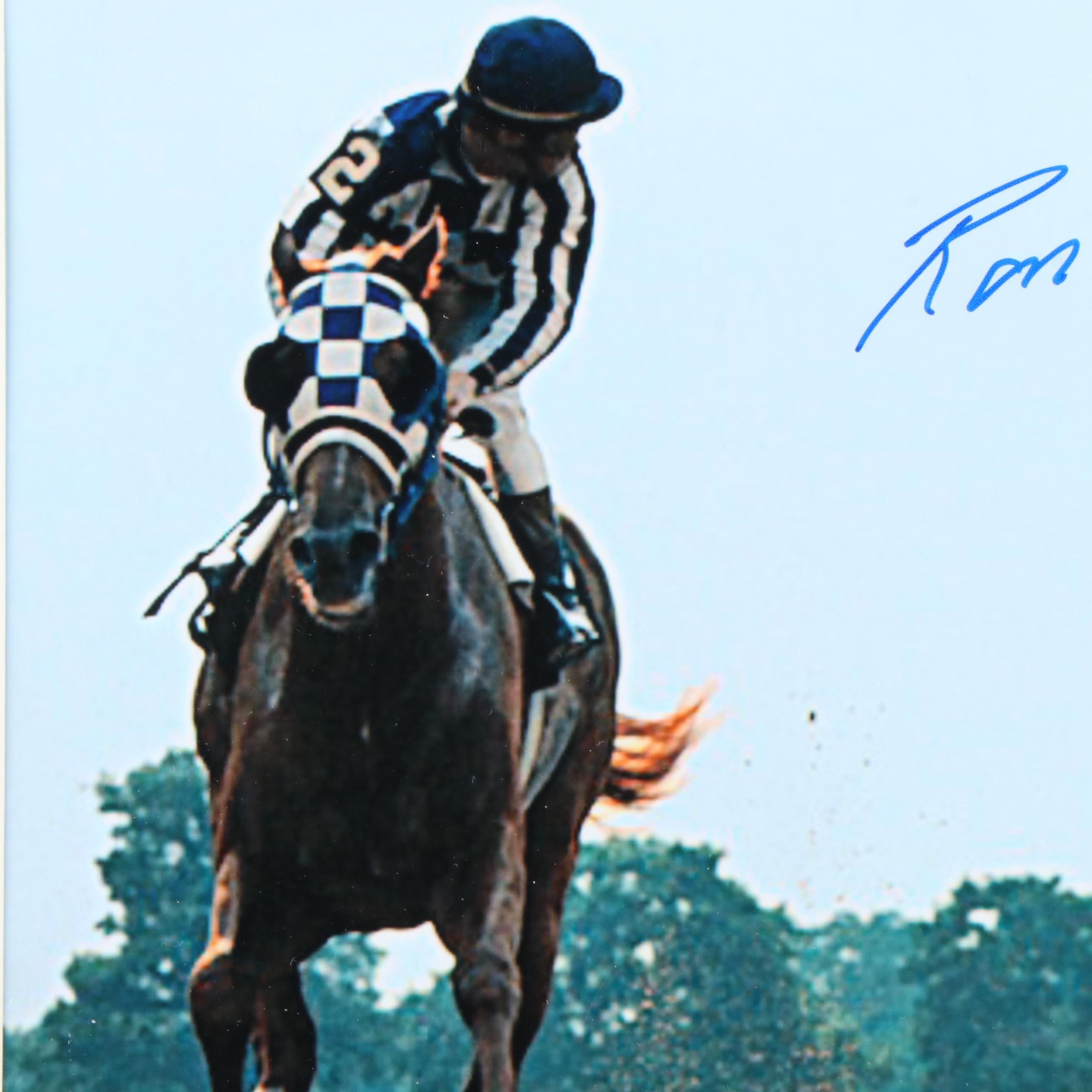 Ron Turcotte Signed Print Featuring Secretariat, JSA