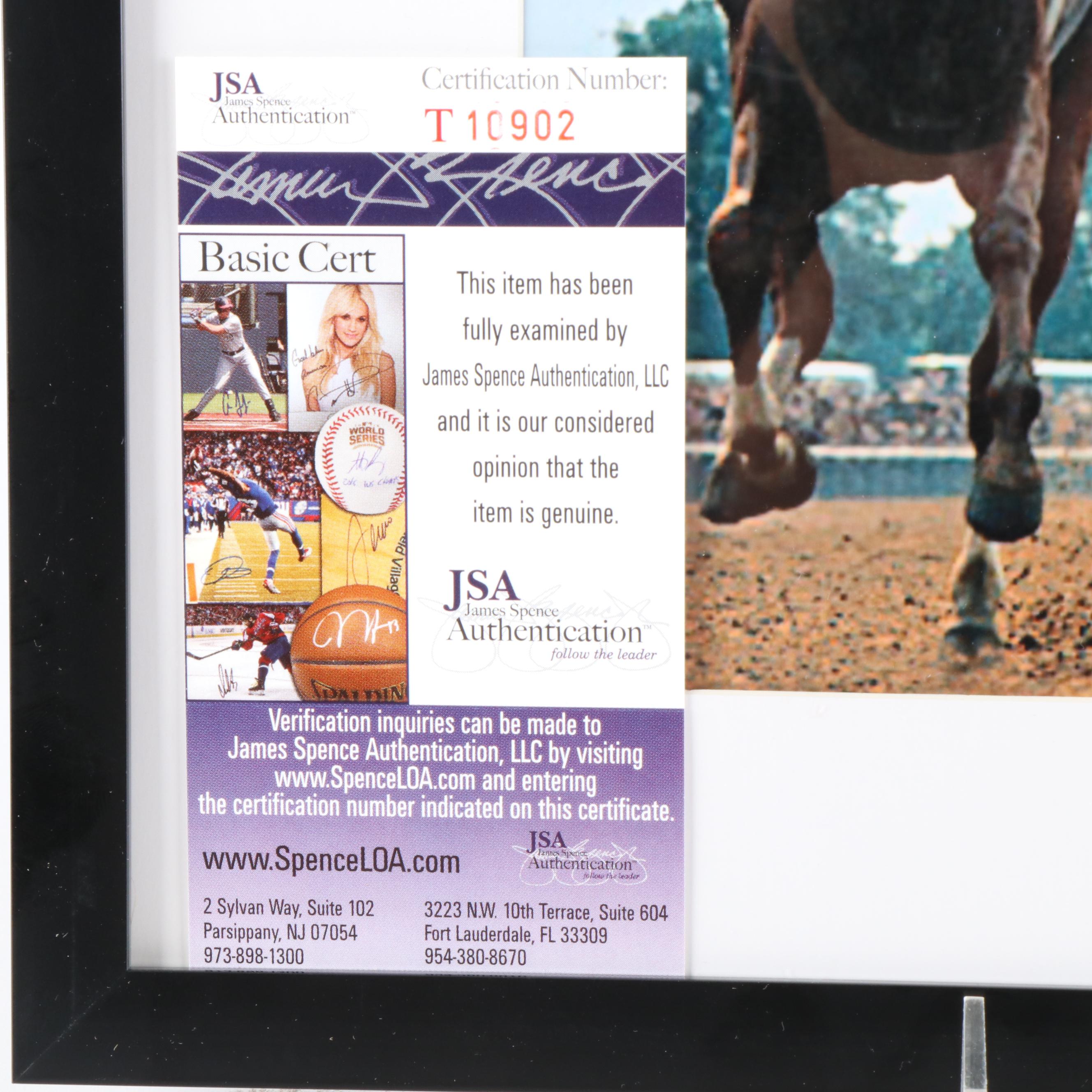 Ron Turcotte Signed Print Featuring Secretariat, JSA