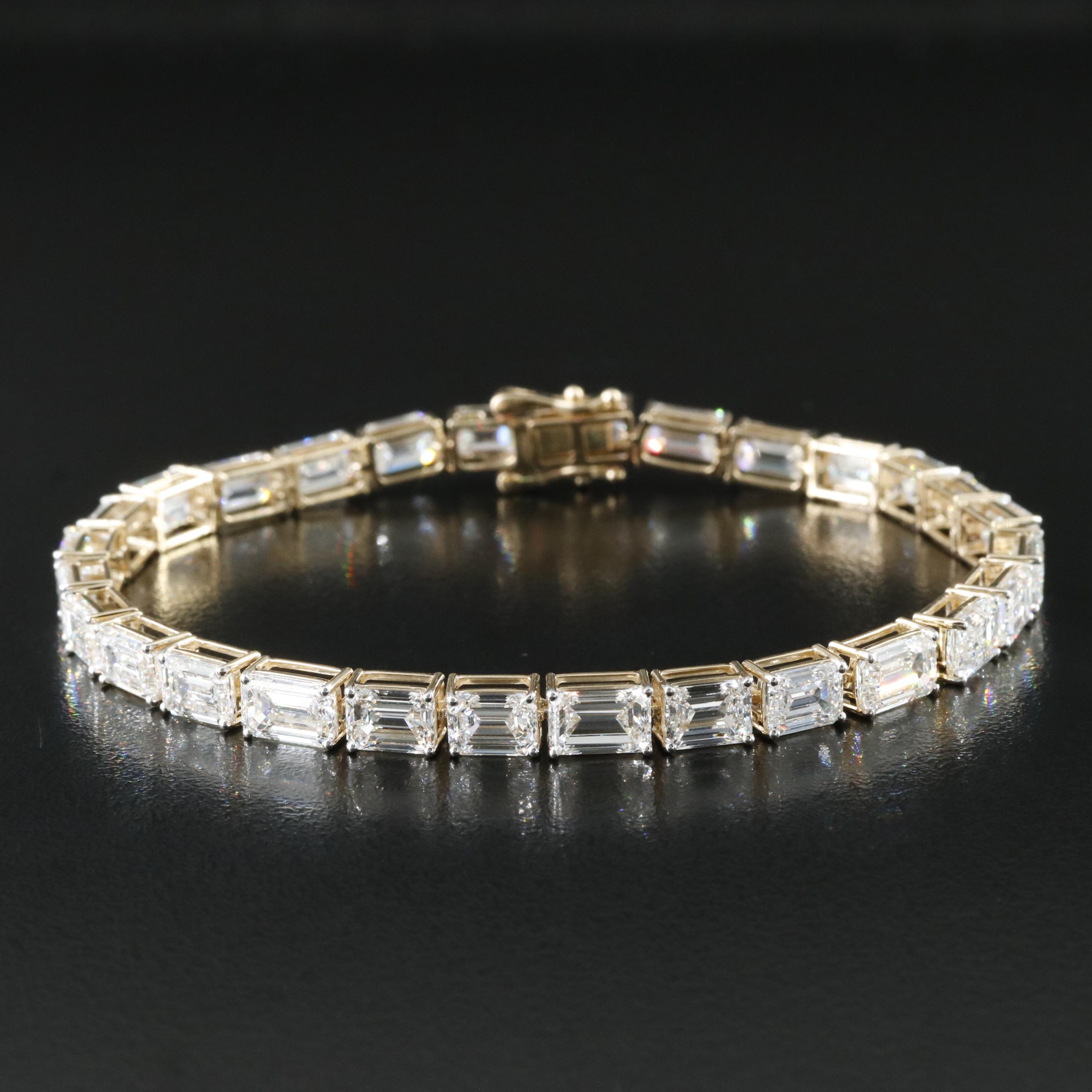 14K 23.97 CTW Lab Grown Diamond Line Bracelet