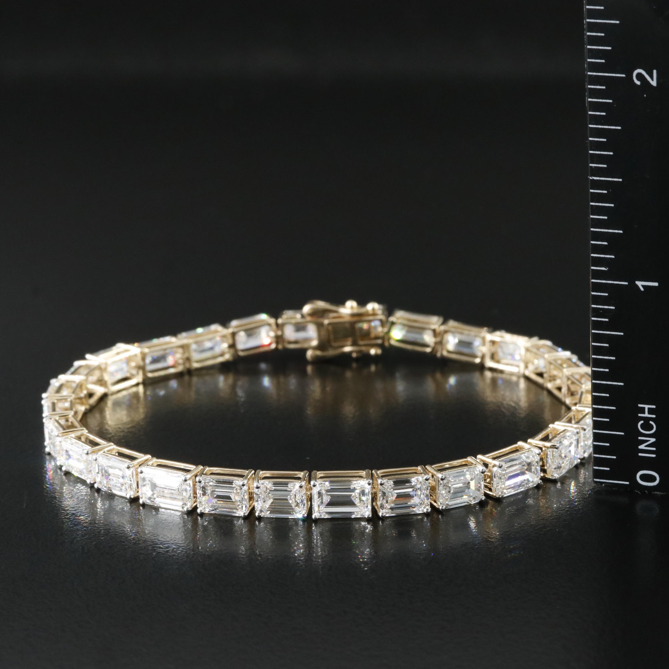 14K 23.97 CTW Lab Grown Diamond Line Bracelet