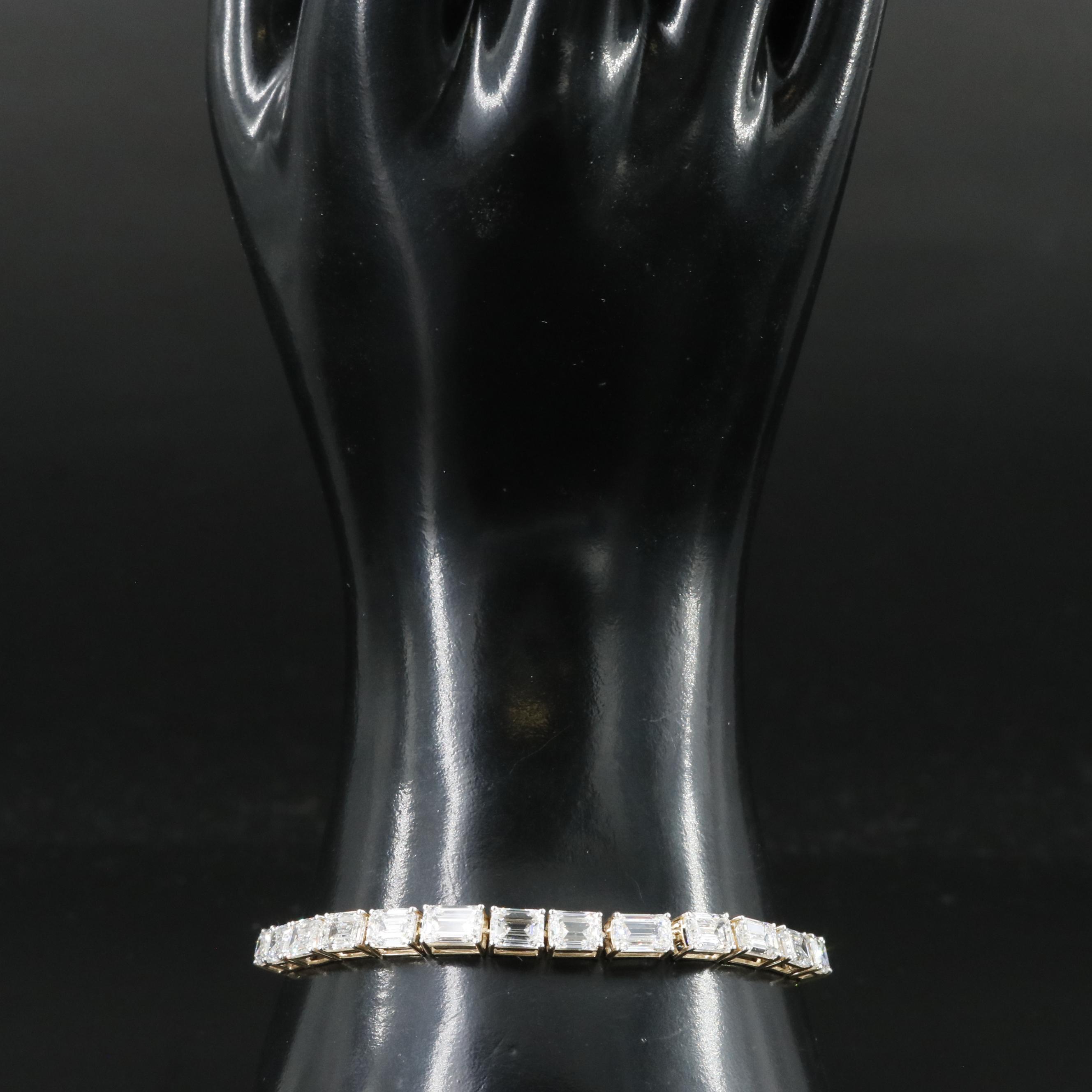 14K 23.97 CTW Lab Grown Diamond Line Bracelet